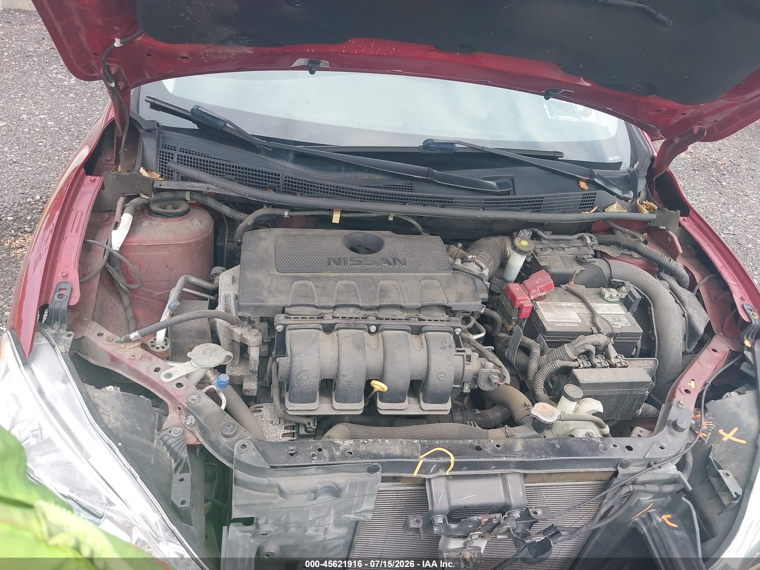 2015 Nissan Sentra Sv Red vin: 3N1AB7AP0FY358610