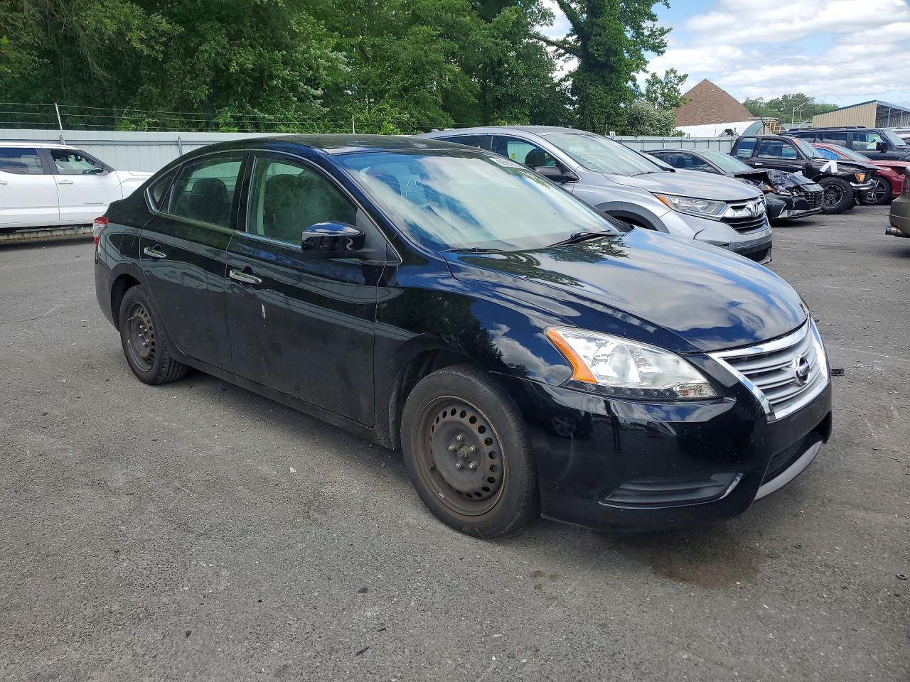 2015 Nissan Sentra S Black vin: 3N1AB7AP0FY367906