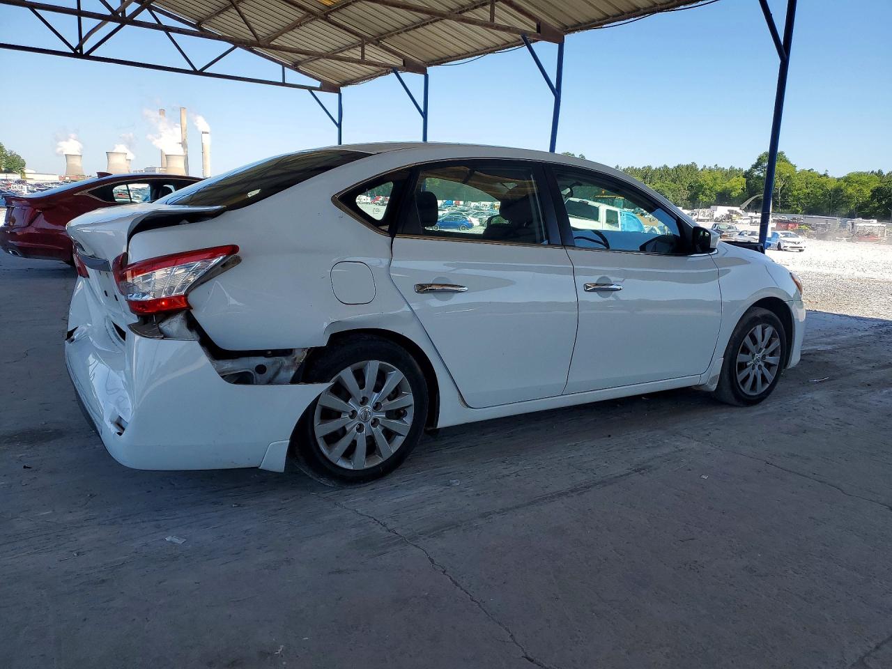 2015 Nissan Sentra S White vin: 3N1AB7AP0FY369297