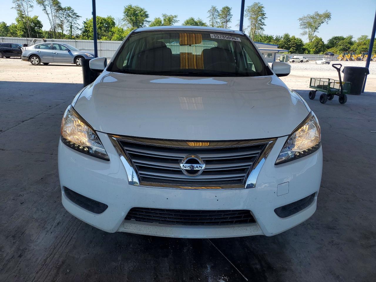 2015 Nissan Sentra S White vin: 3N1AB7AP0FY369297