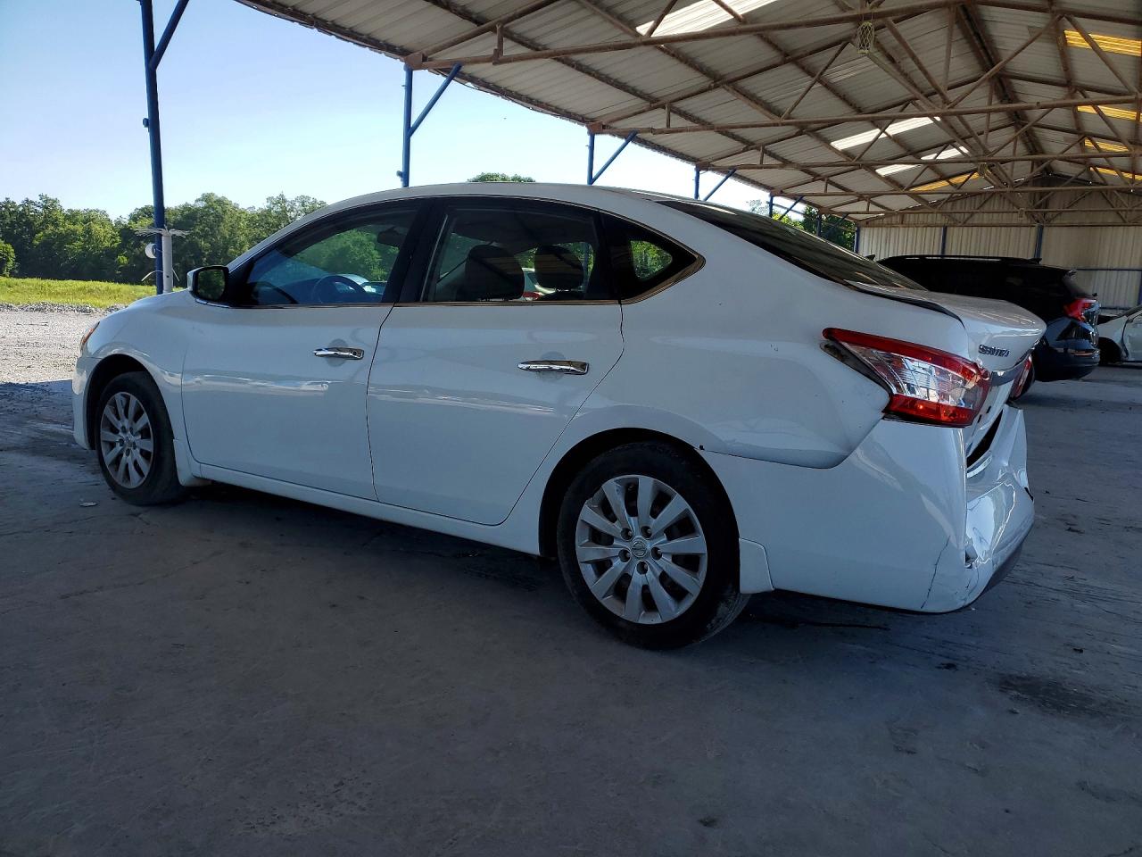 2015 Nissan Sentra S White vin: 3N1AB7AP0FY369297