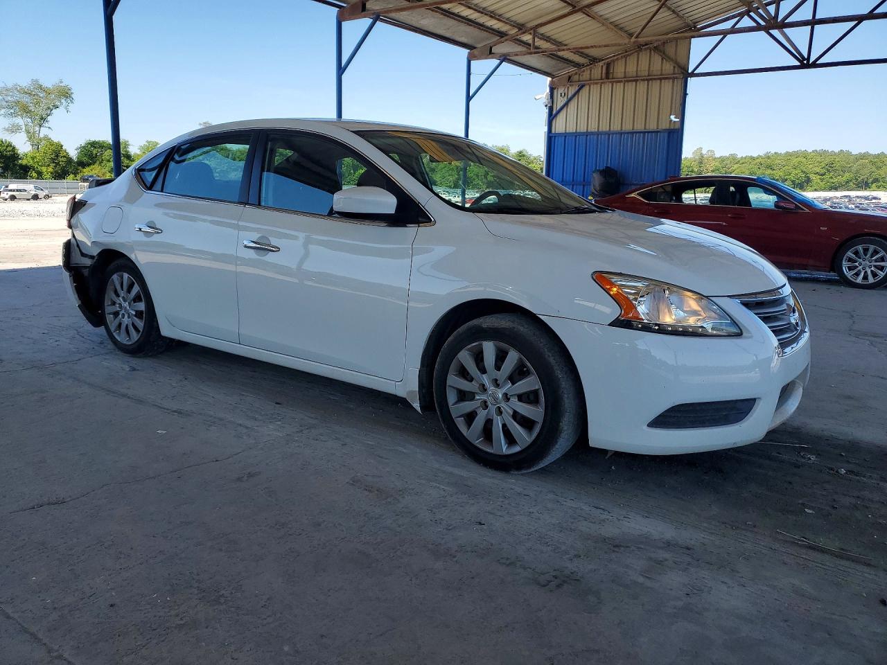 2015 Nissan Sentra S White vin: 3N1AB7AP0FY369297