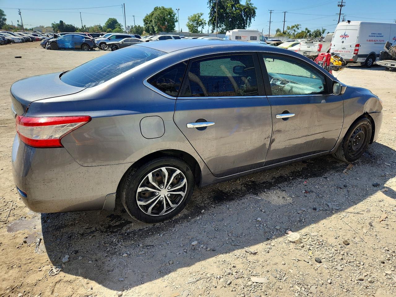 2015 Nissan Sentra S Gray vin: 3N1AB7AP0FY371275