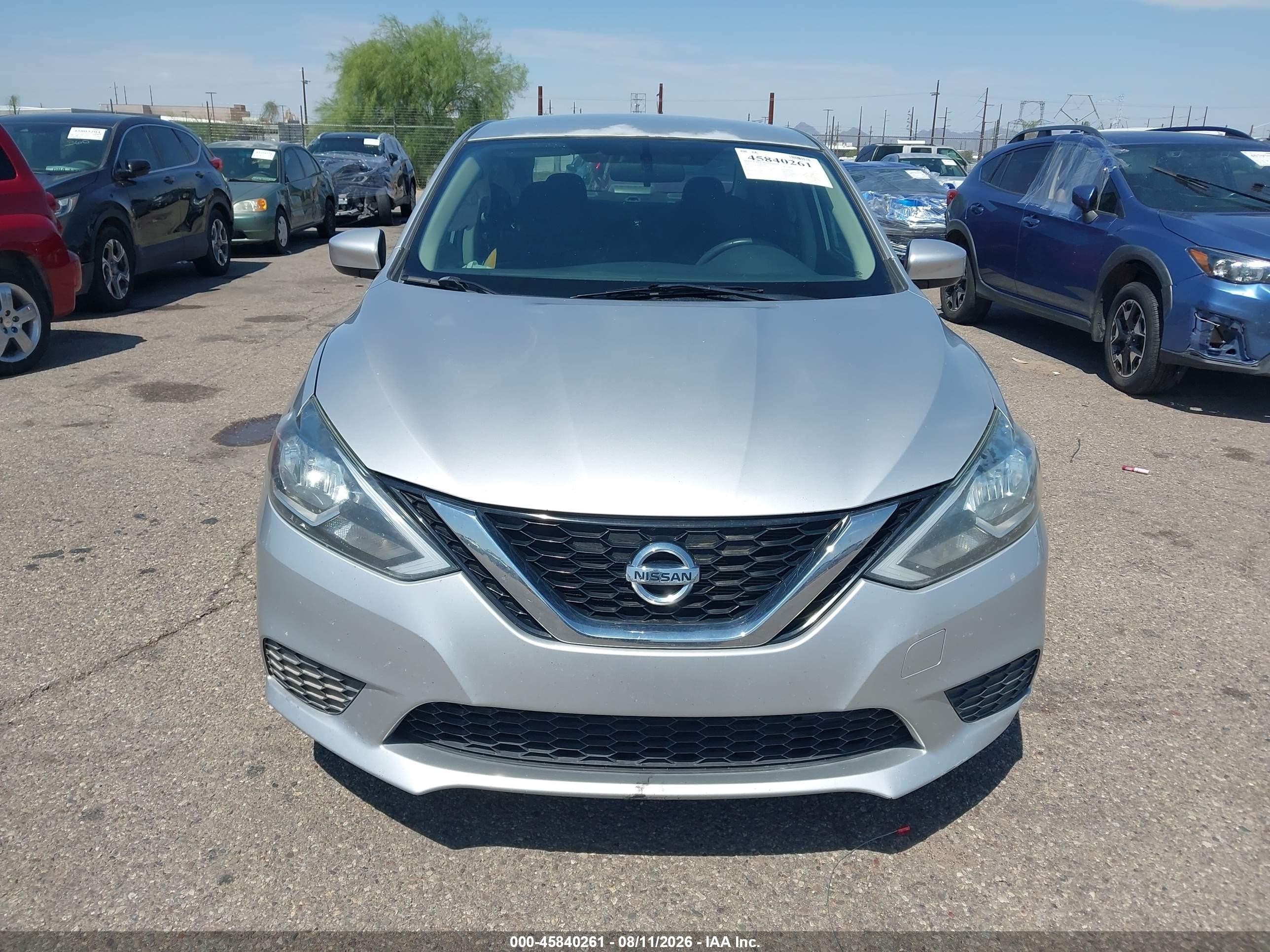 2016 Nissan Sentra Sv Серебряный vin: 3N1AB7AP0GY289161