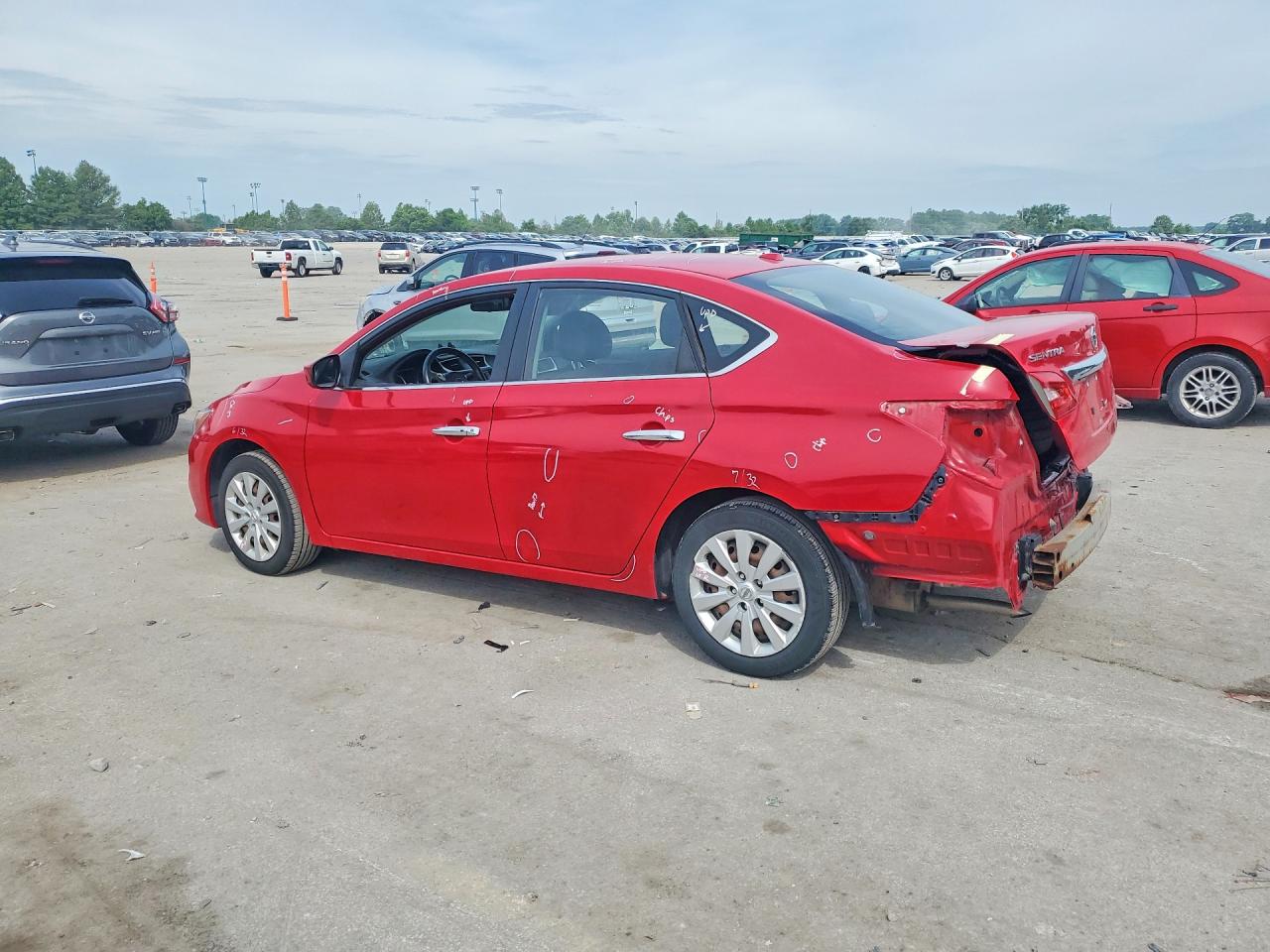2017 Nissan Sentra Sv Red vin: 3N1AB7AP0HL642383