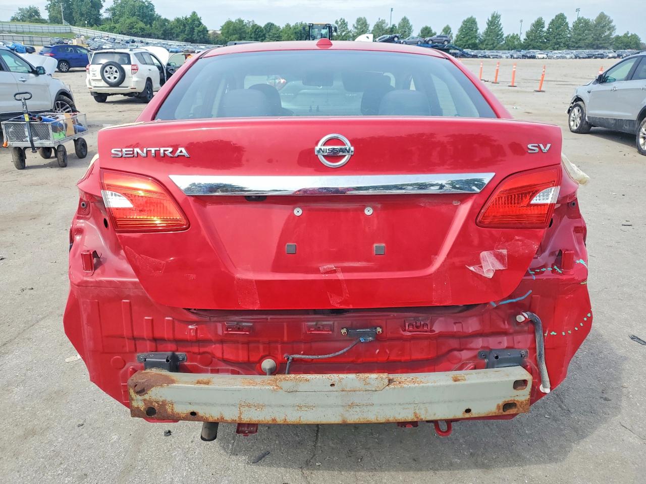 2017 Nissan Sentra Sv Red vin: 3N1AB7AP0HL642383