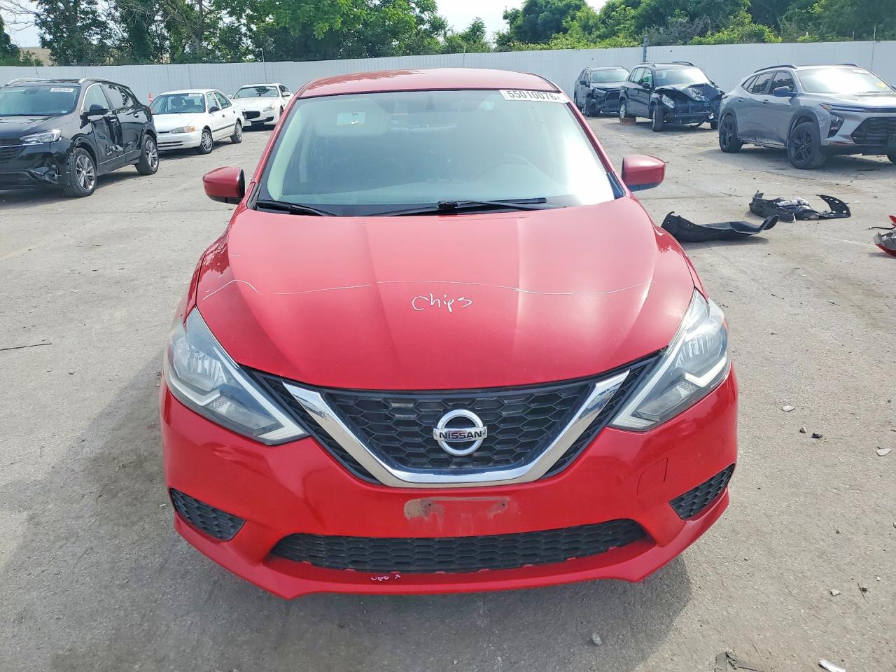 2017 Nissan Sentra Sv Red vin: 3N1AB7AP0HL642383