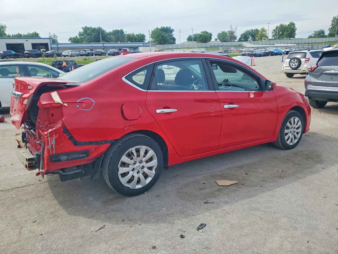2017 Nissan Sentra Sv Red vin: 3N1AB7AP0HL642383