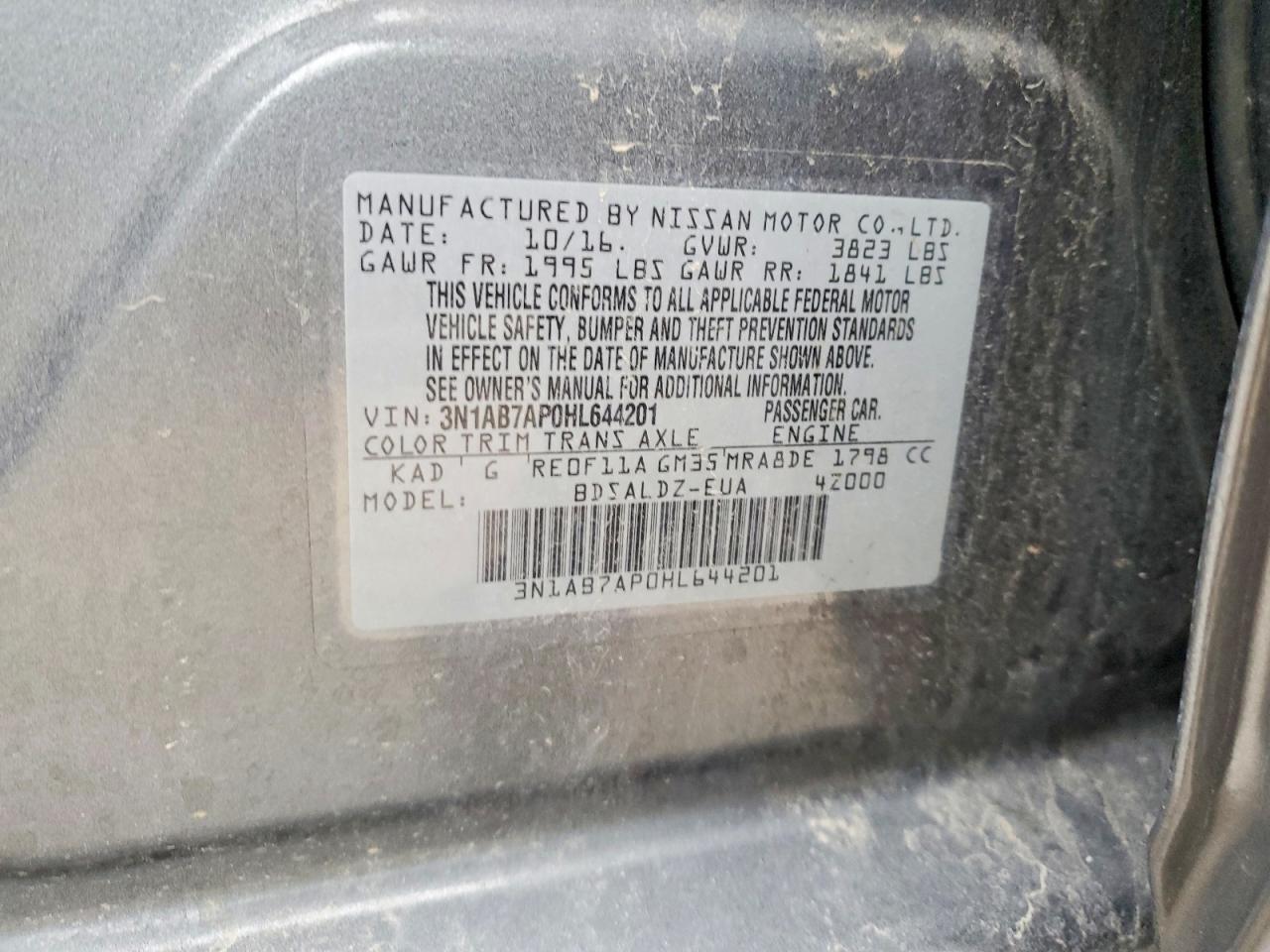 2017 Nissan Sentra Sv Silver vin: 3N1AB7AP0HL644201