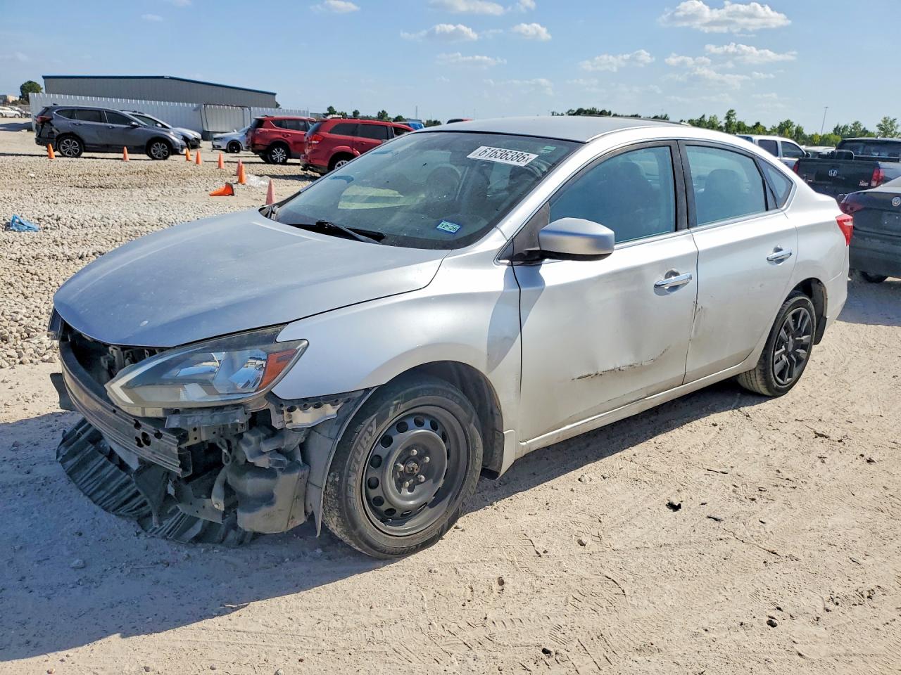 2017 Nissan Sentra S Серебряный vin: 3N1AB7AP0HY207253