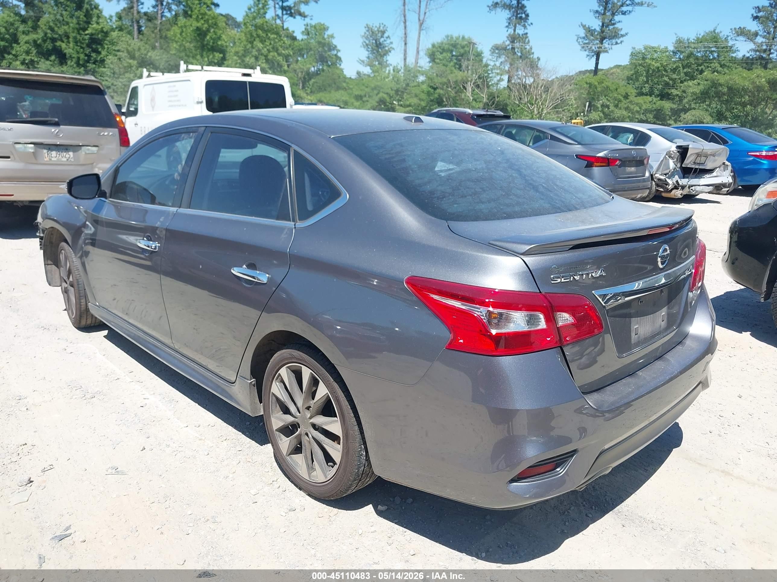 2017 Nissan Sentra Sr Black vin: 3N1AB7AP0HY233044