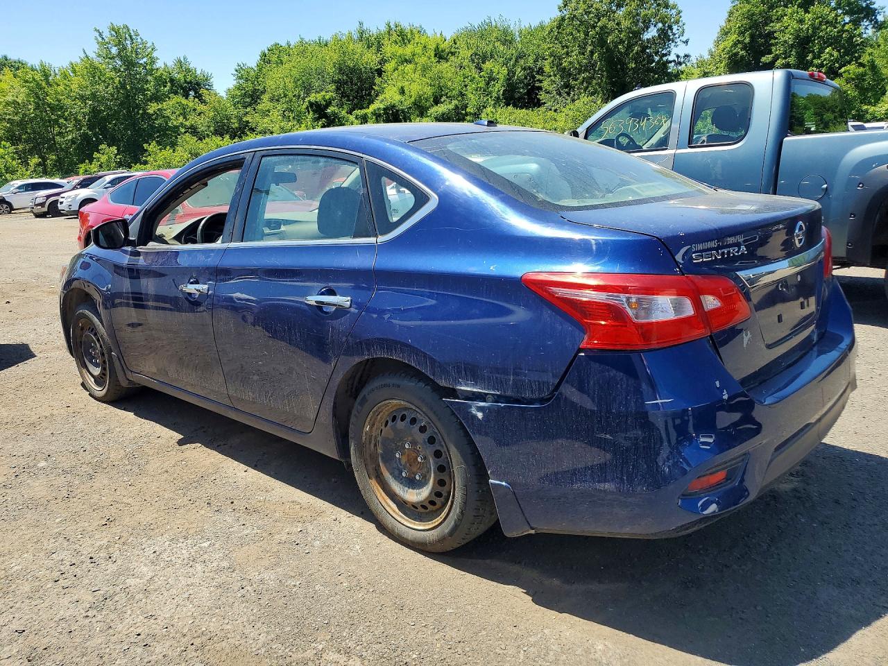 2017 Nissan Sentra Sv Blue vin: 3N1AB7AP0HY318885