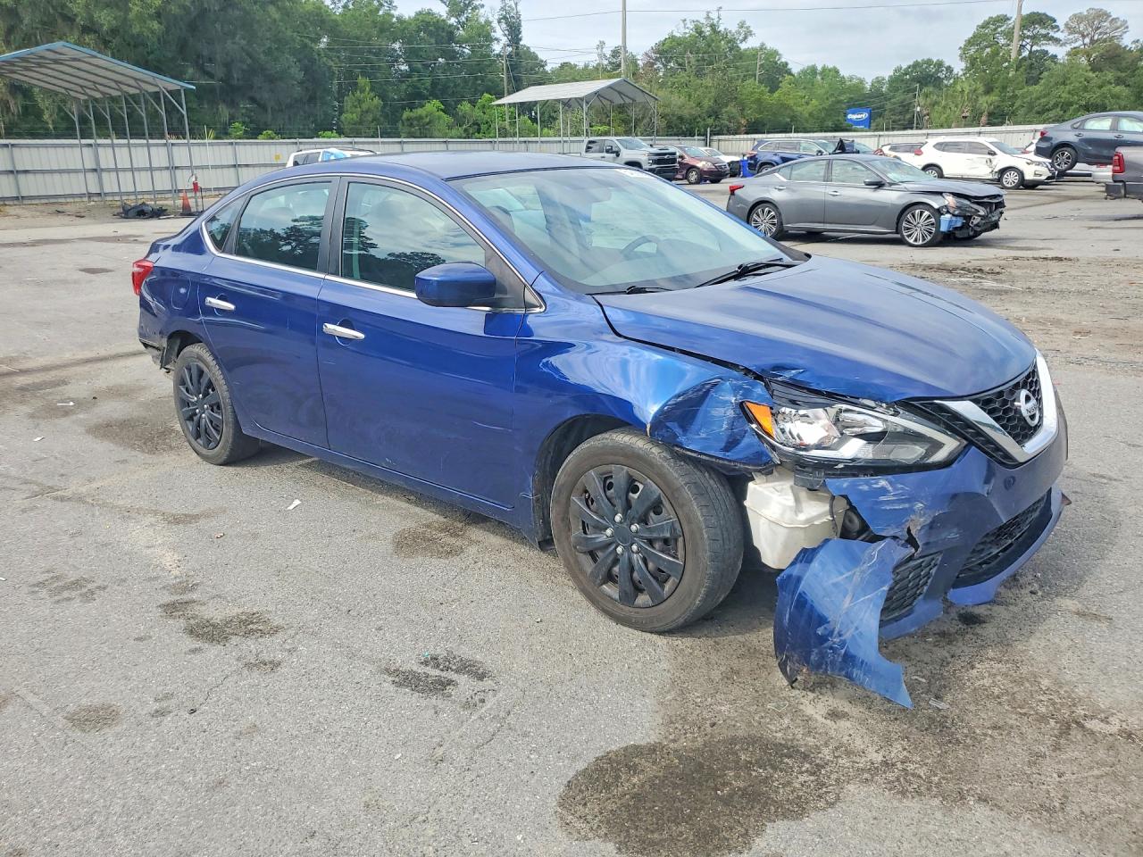2017 Nissan Sentra S Blue vin: 3N1AB7AP0HY324640
