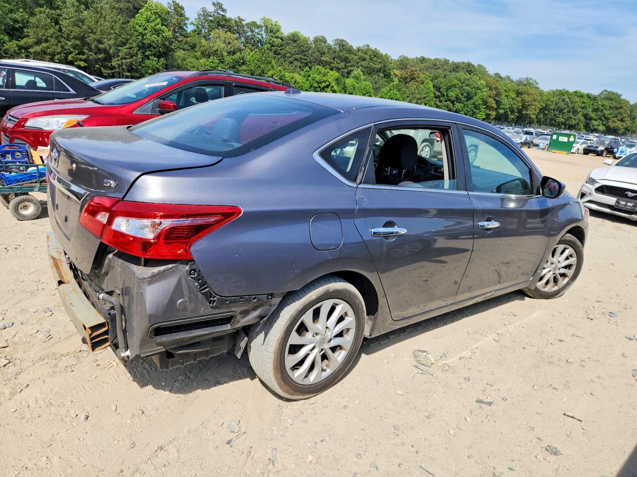 2018 Nissan Sentra Sv Gray vin: 3N1AB7AP0JL662736