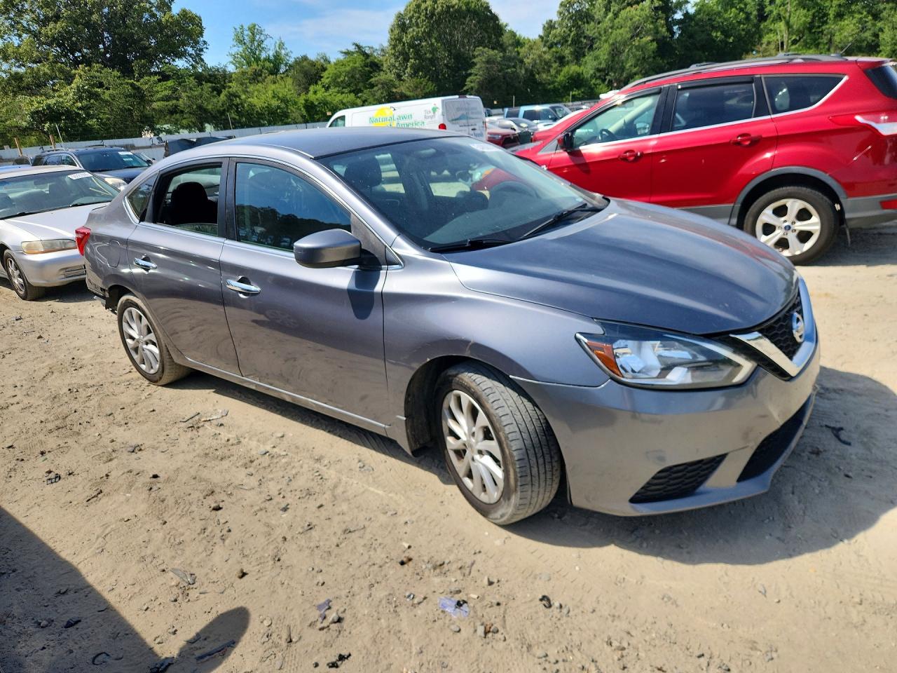 2018 Nissan Sentra Sv Gray vin: 3N1AB7AP0JL662736