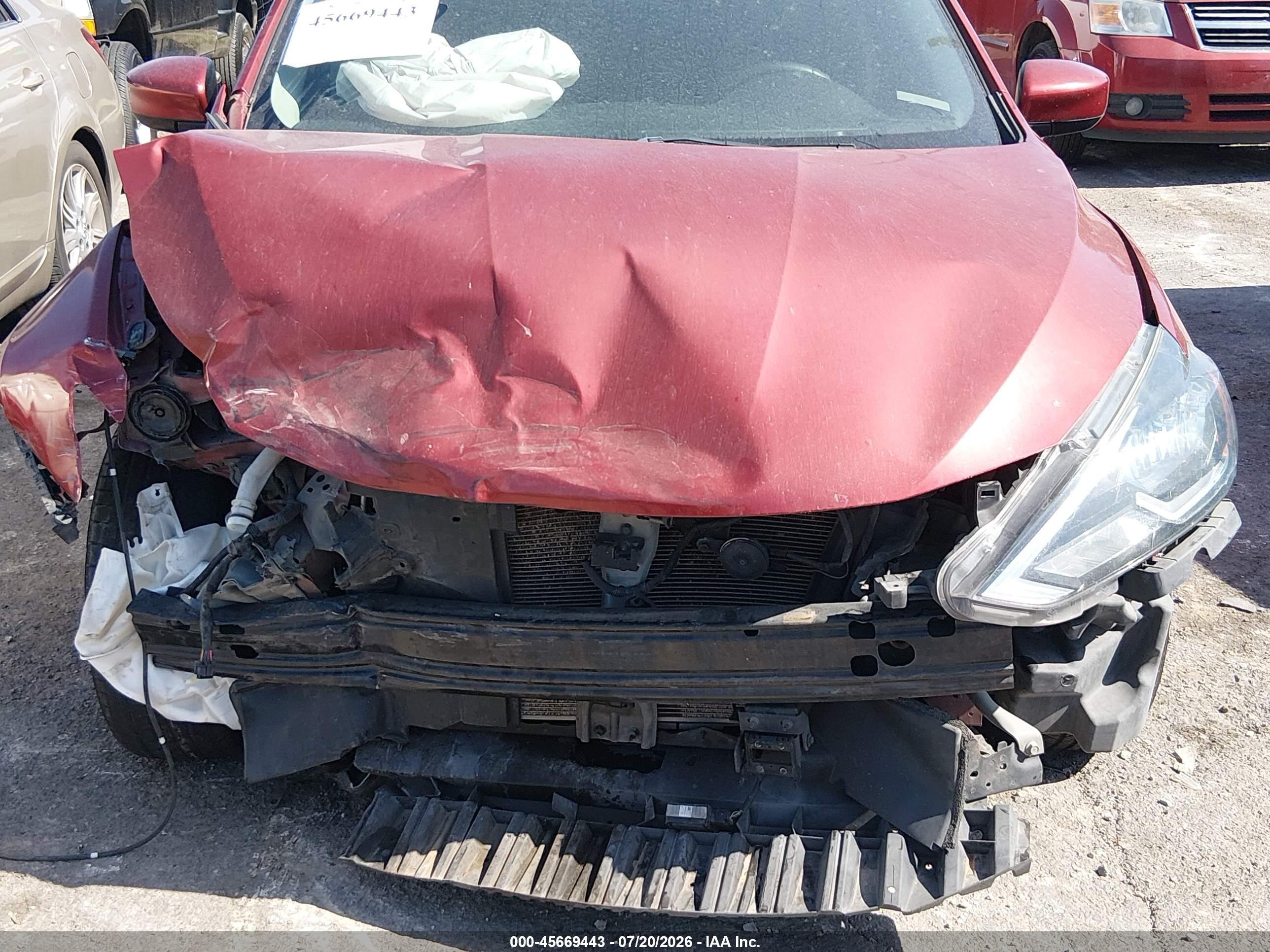 2018 Nissan Sentra Sv Burgundy vin: 3N1AB7AP0JY204875