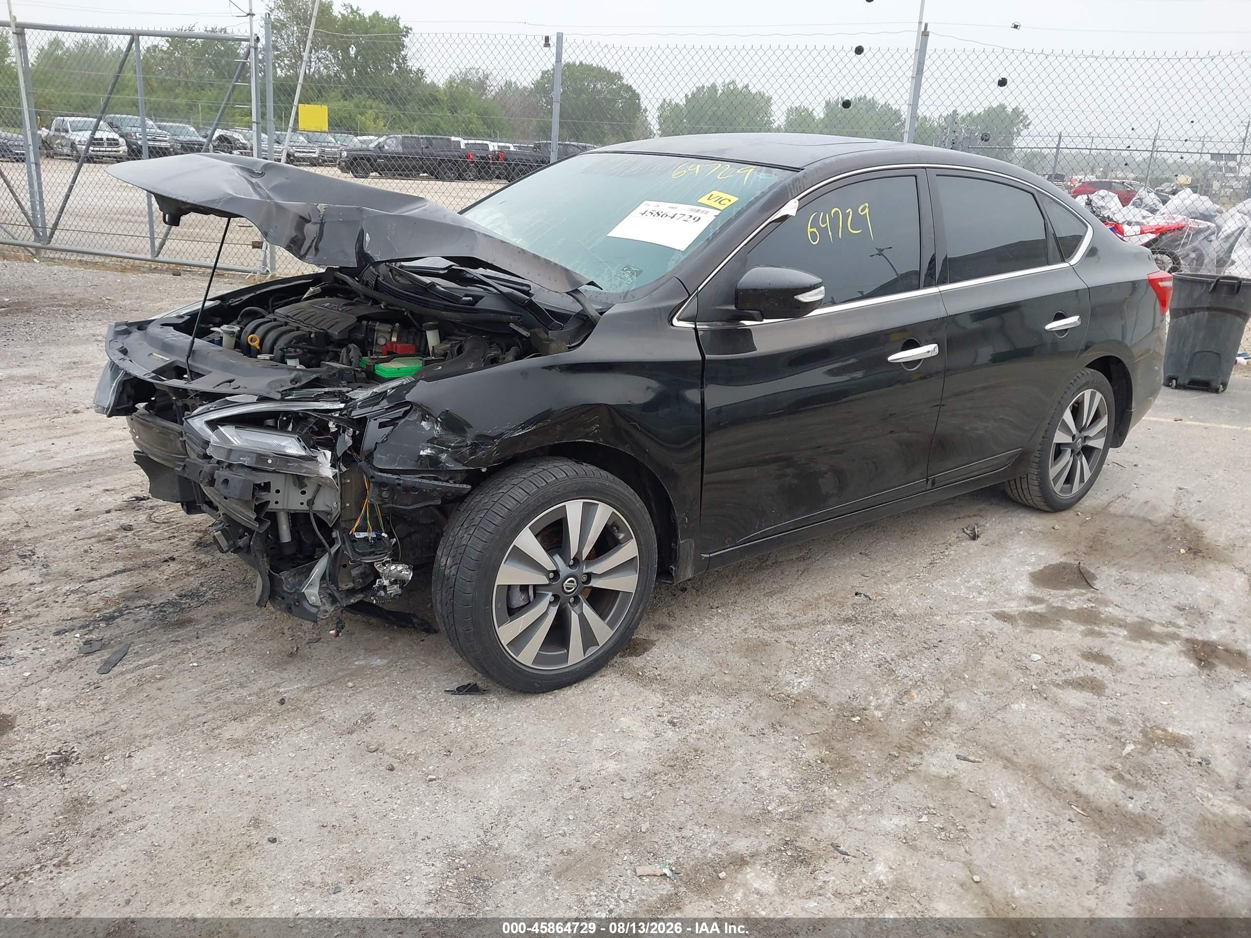 2018 Nissan Sentra Sl Black vin: 3N1AB7AP0JY212541