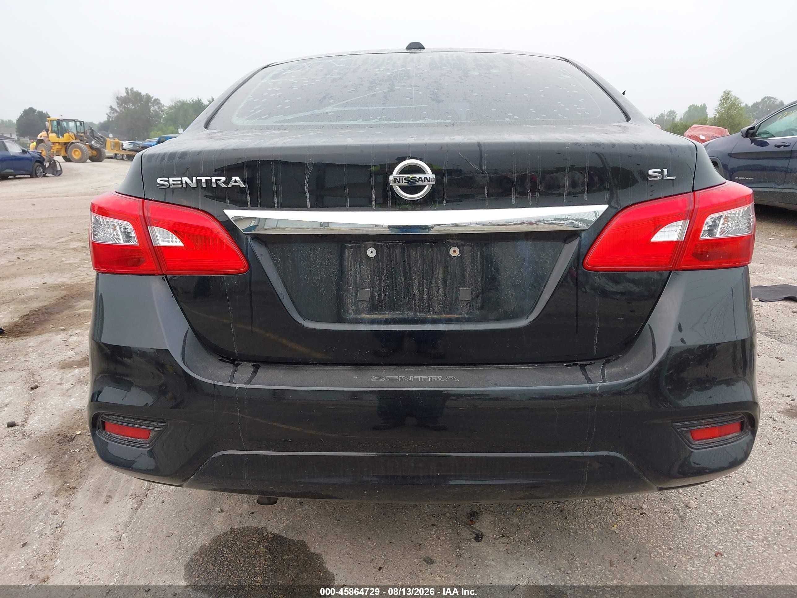 2018 Nissan Sentra Sl Black vin: 3N1AB7AP0JY212541