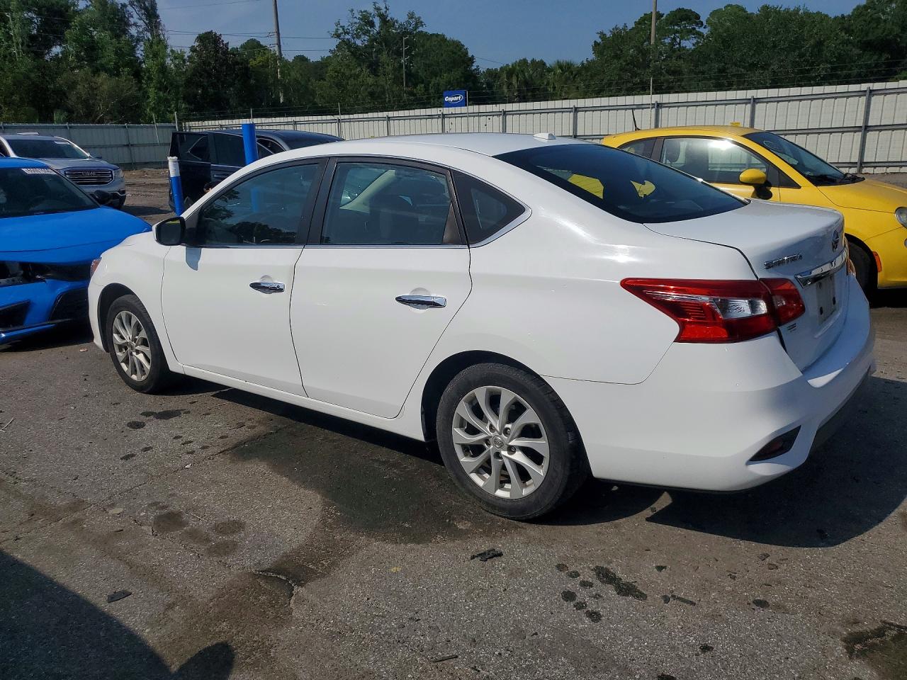 2018 Nissan Sentra Sv White vin: 3N1AB7AP0JY245734