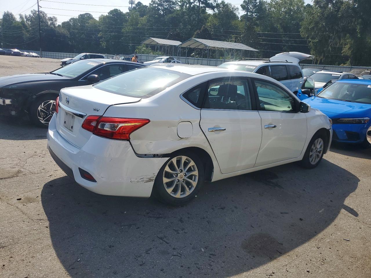 2018 Nissan Sentra Sv White vin: 3N1AB7AP0JY245734