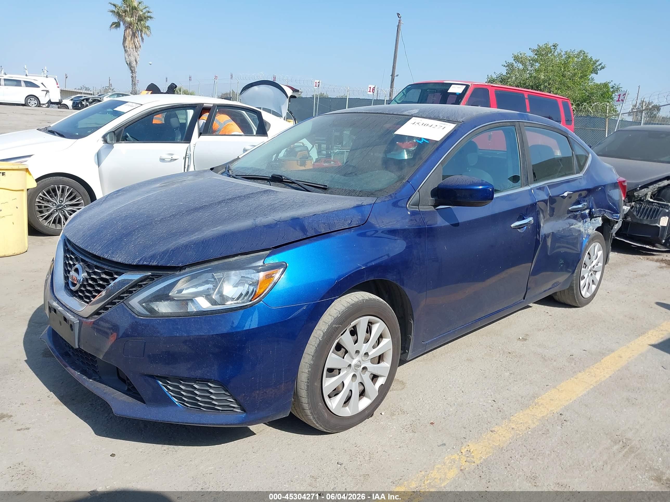 2018 Nissan Sentra S Blue vin: 3N1AB7AP0JY272092