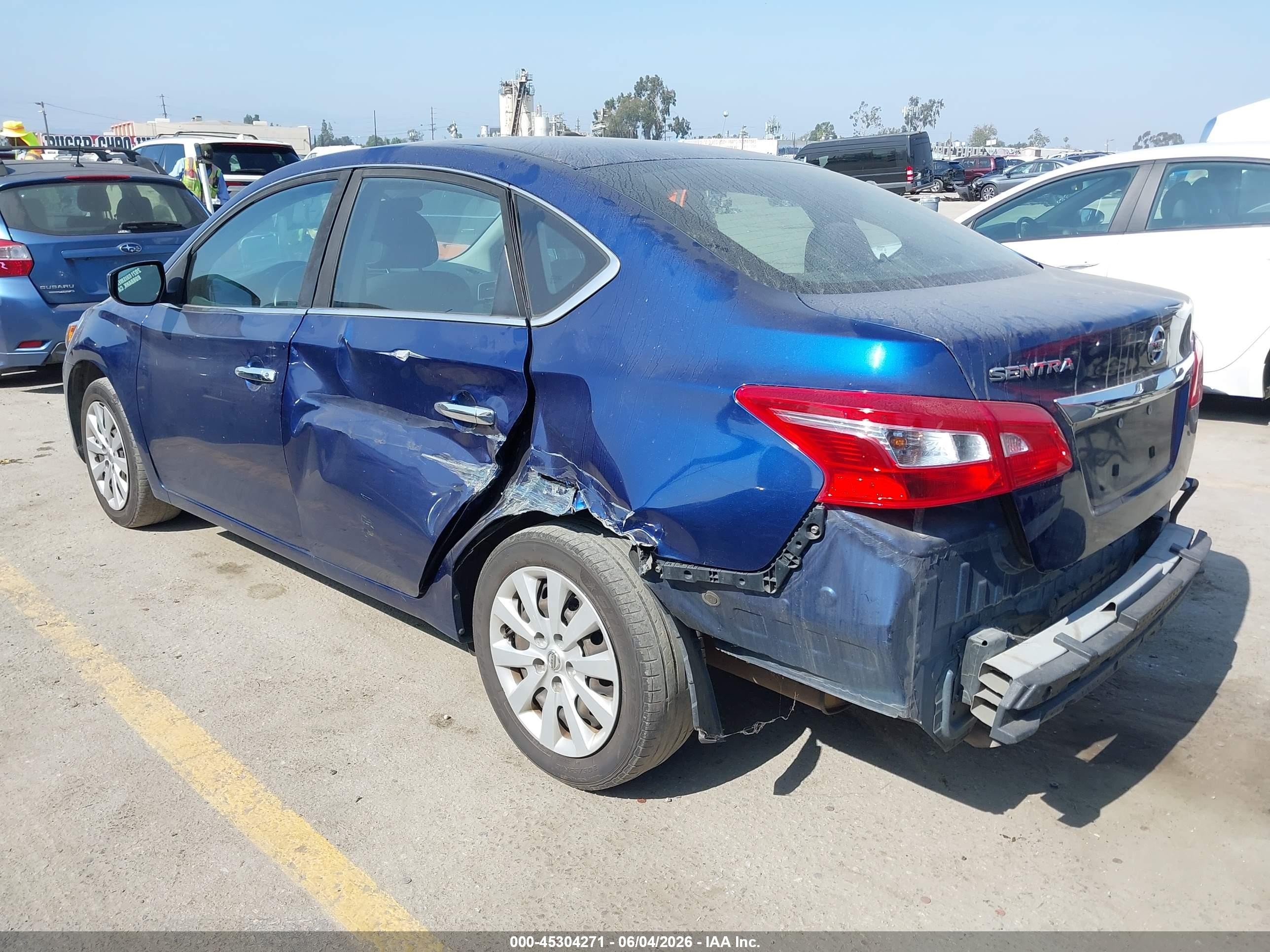 2018 Nissan Sentra S Blue vin: 3N1AB7AP0JY272092