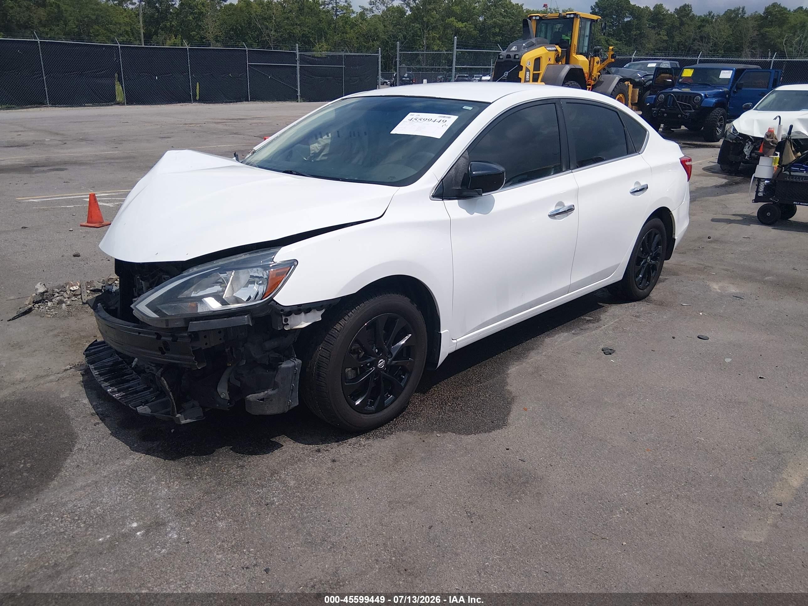 2018 Nissan Sentra S White vin: 3N1AB7AP0JY330993