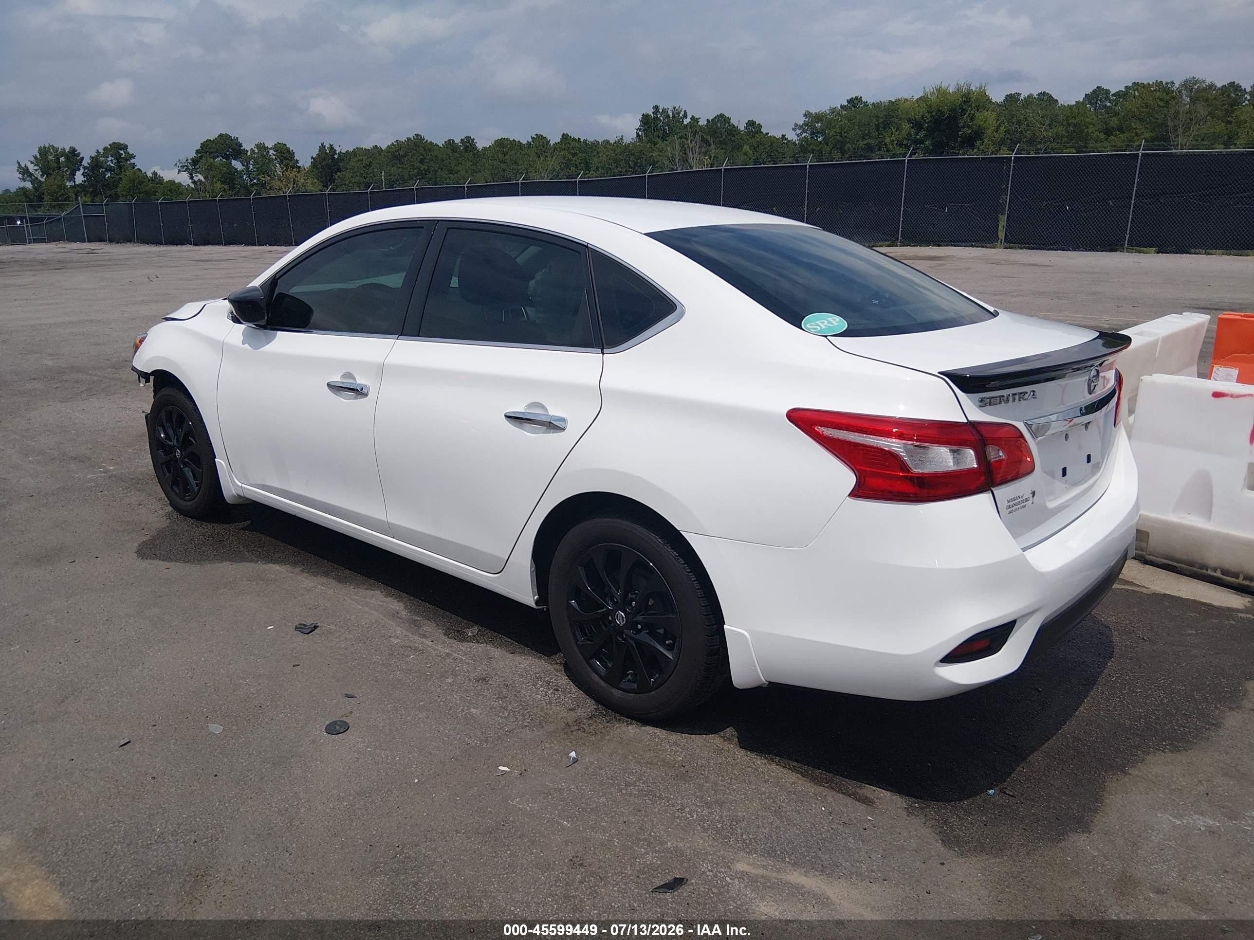 2018 Nissan Sentra S White vin: 3N1AB7AP0JY330993