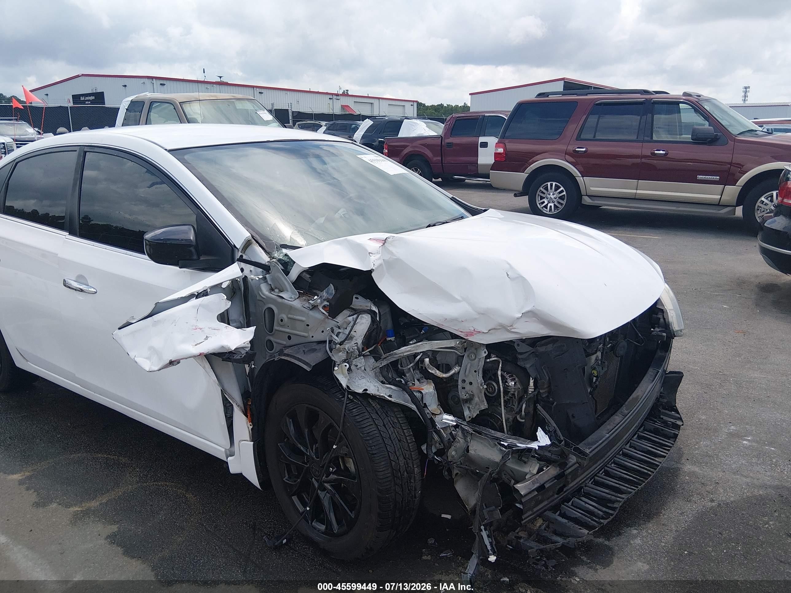 2018 Nissan Sentra S White vin: 3N1AB7AP0JY330993
