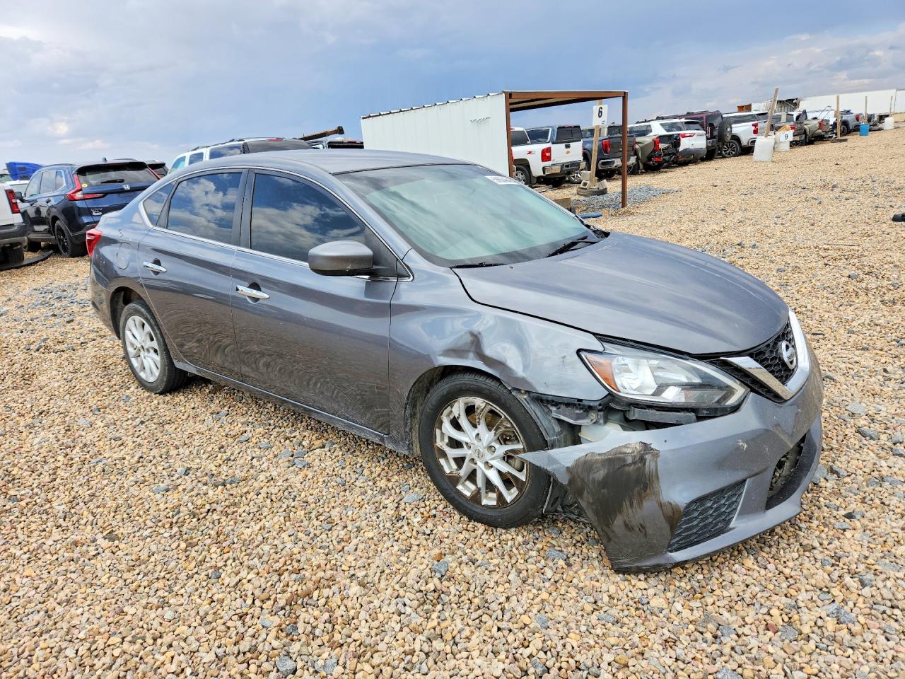 2019 Nissan Sentra Sv Gray vin: 3N1AB7AP0KL625221