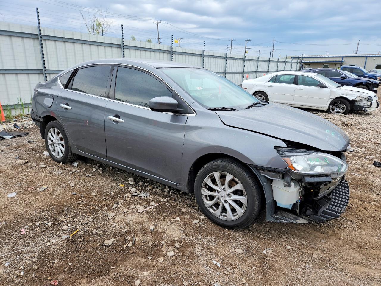 2019 Nissan Sentra Sv Gray vin: 3N1AB7AP0KL626420