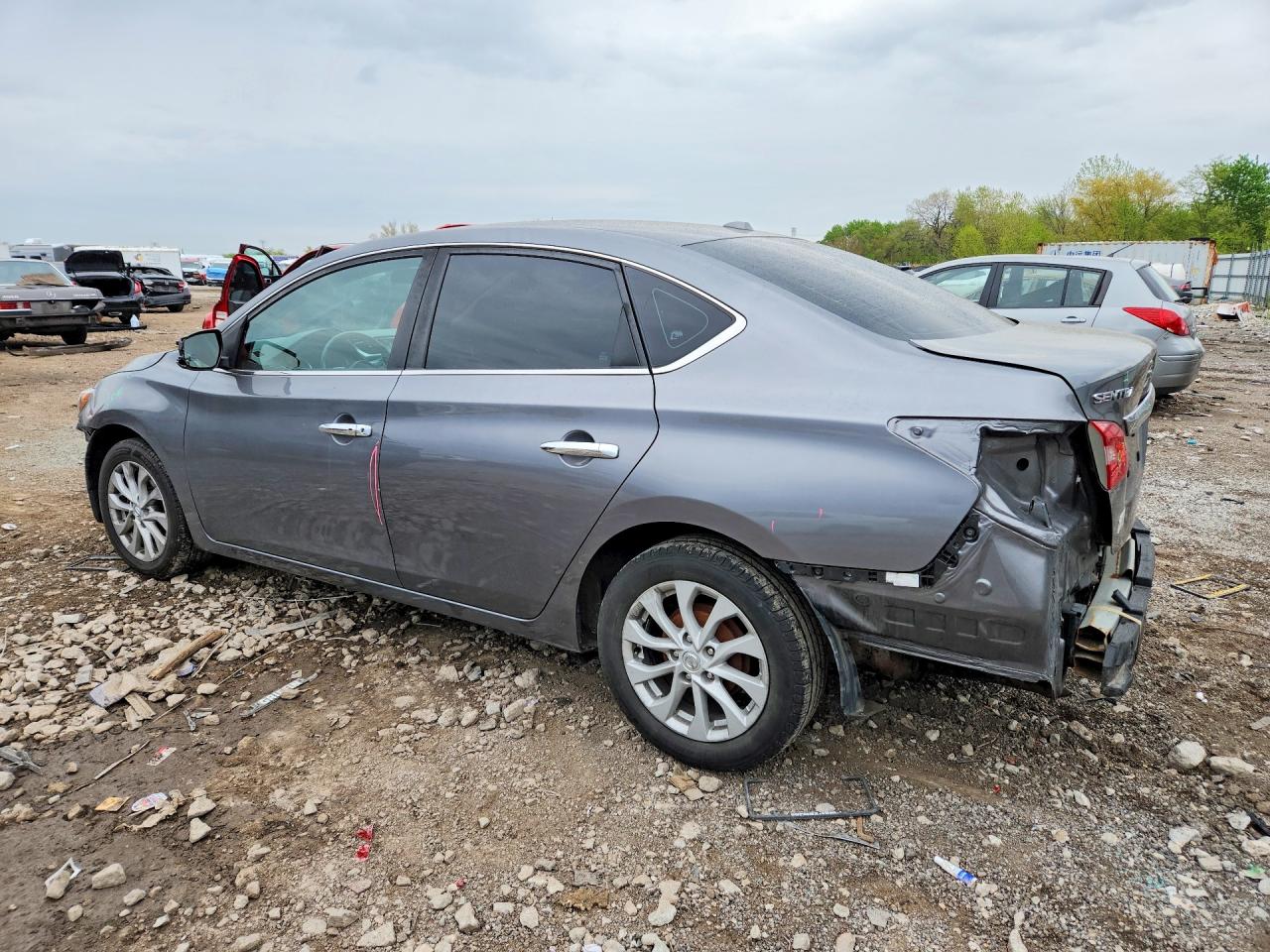 2019 Nissan Sentra Sv Gray vin: 3N1AB7AP0KL626420