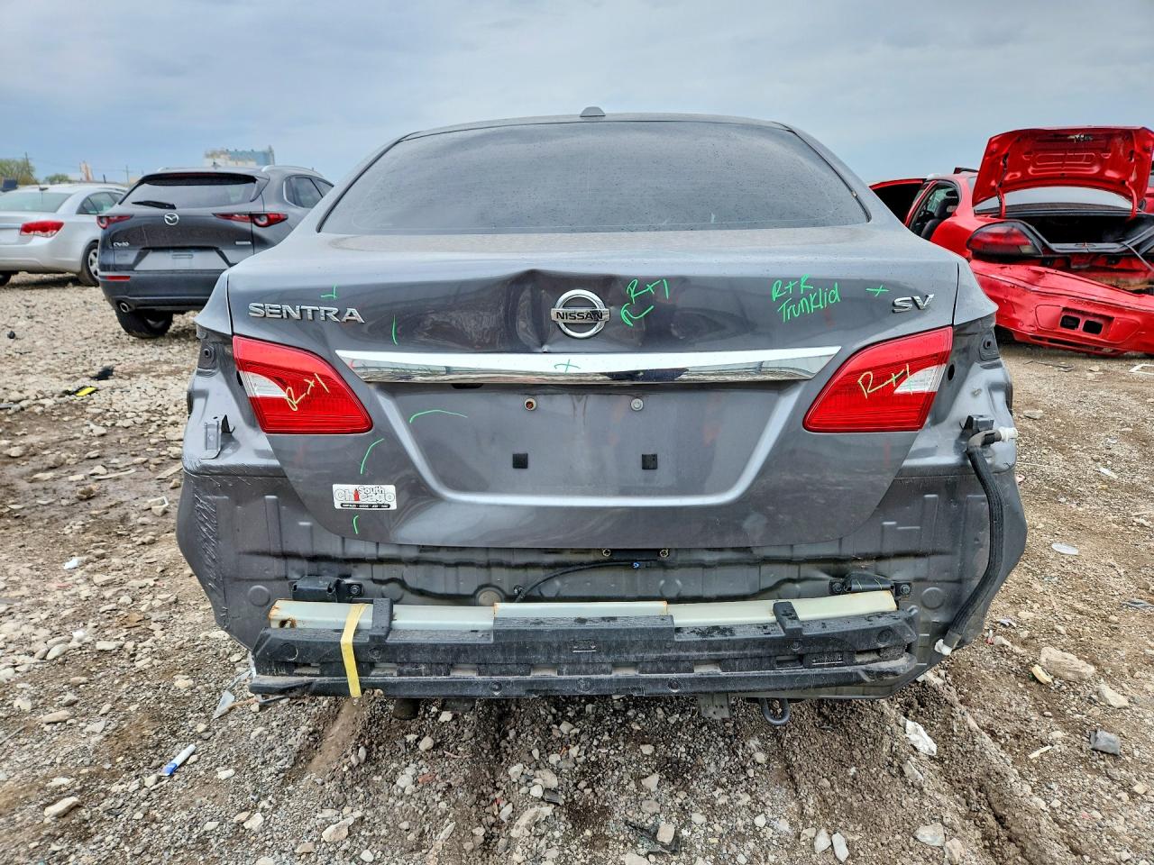 2019 Nissan Sentra Sv Gray vin: 3N1AB7AP0KL626420