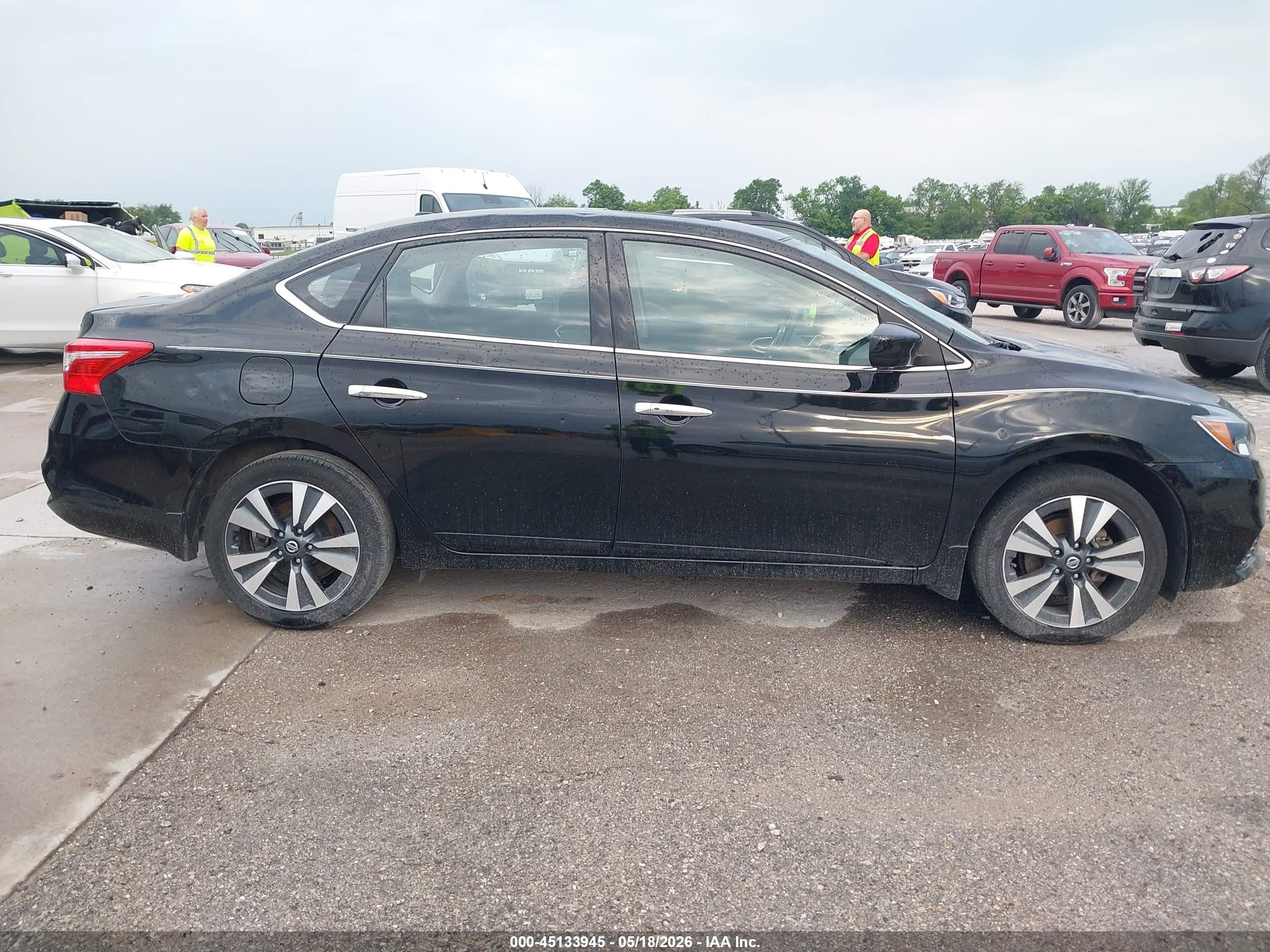 2019 Nissan Sentra Sv Черный vin: 3N1AB7AP0KY240714