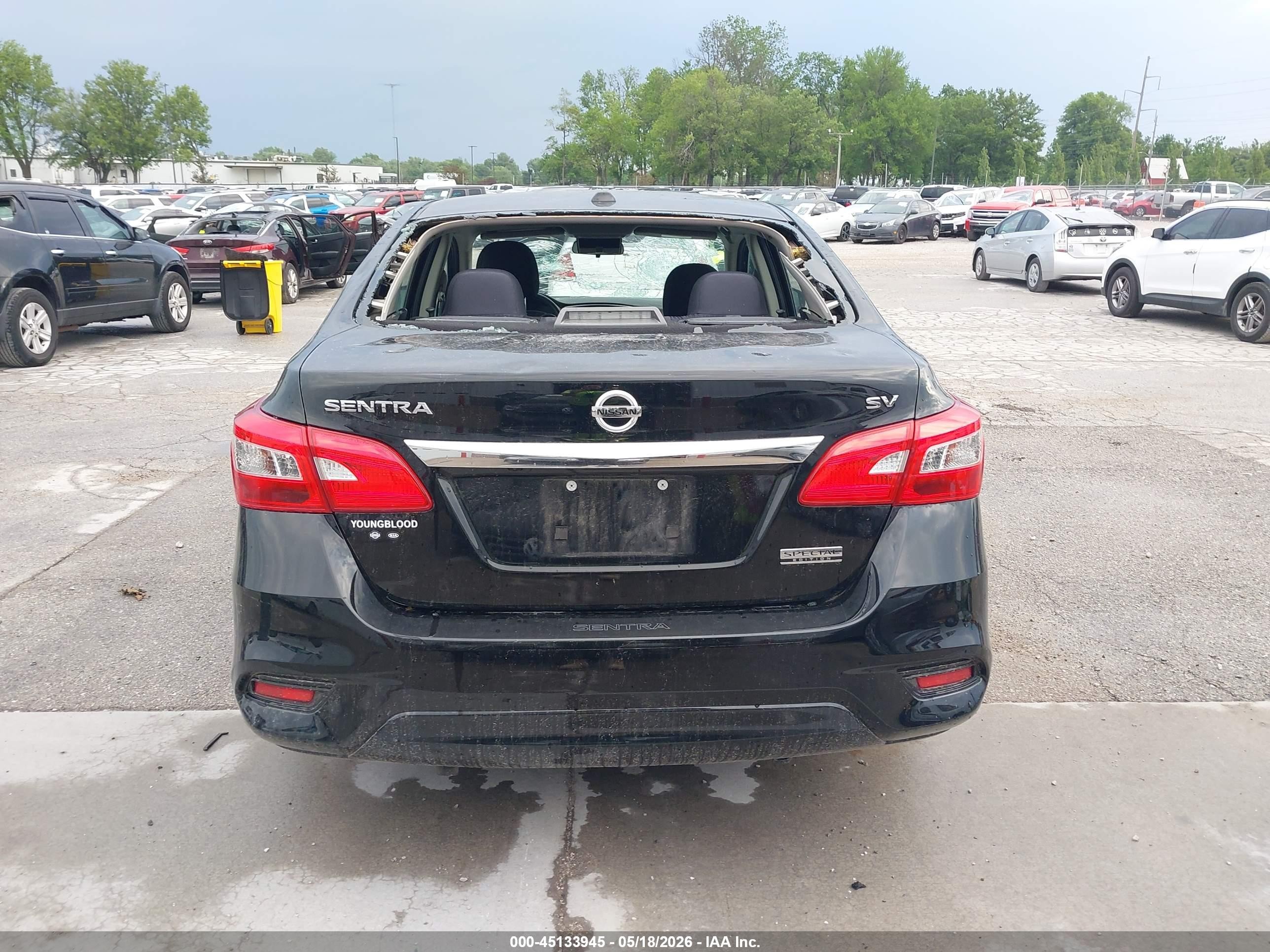 2019 Nissan Sentra Sv Черный vin: 3N1AB7AP0KY240714