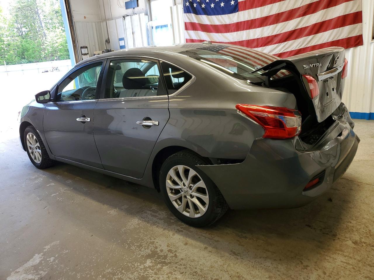 2019 Nissan Sentra Sv Gray vin: 3N1AB7AP0KY257769