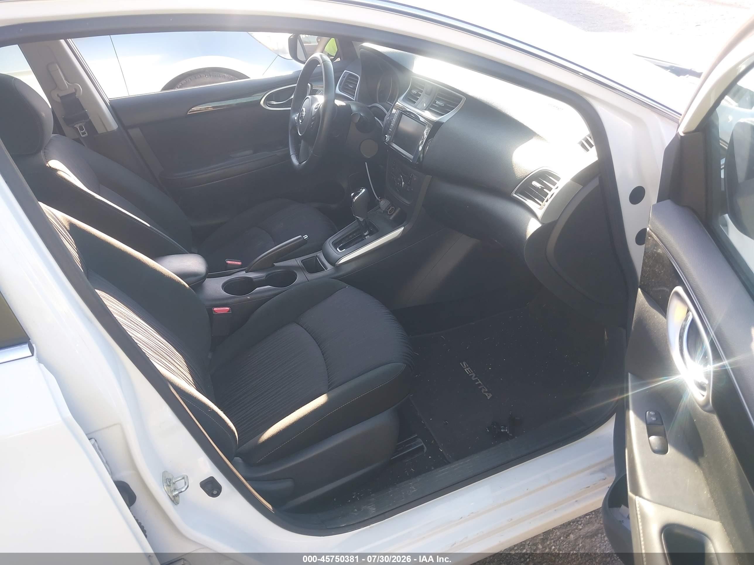 2019 Nissan Sentra Sv White vin: 3N1AB7AP0KY313385