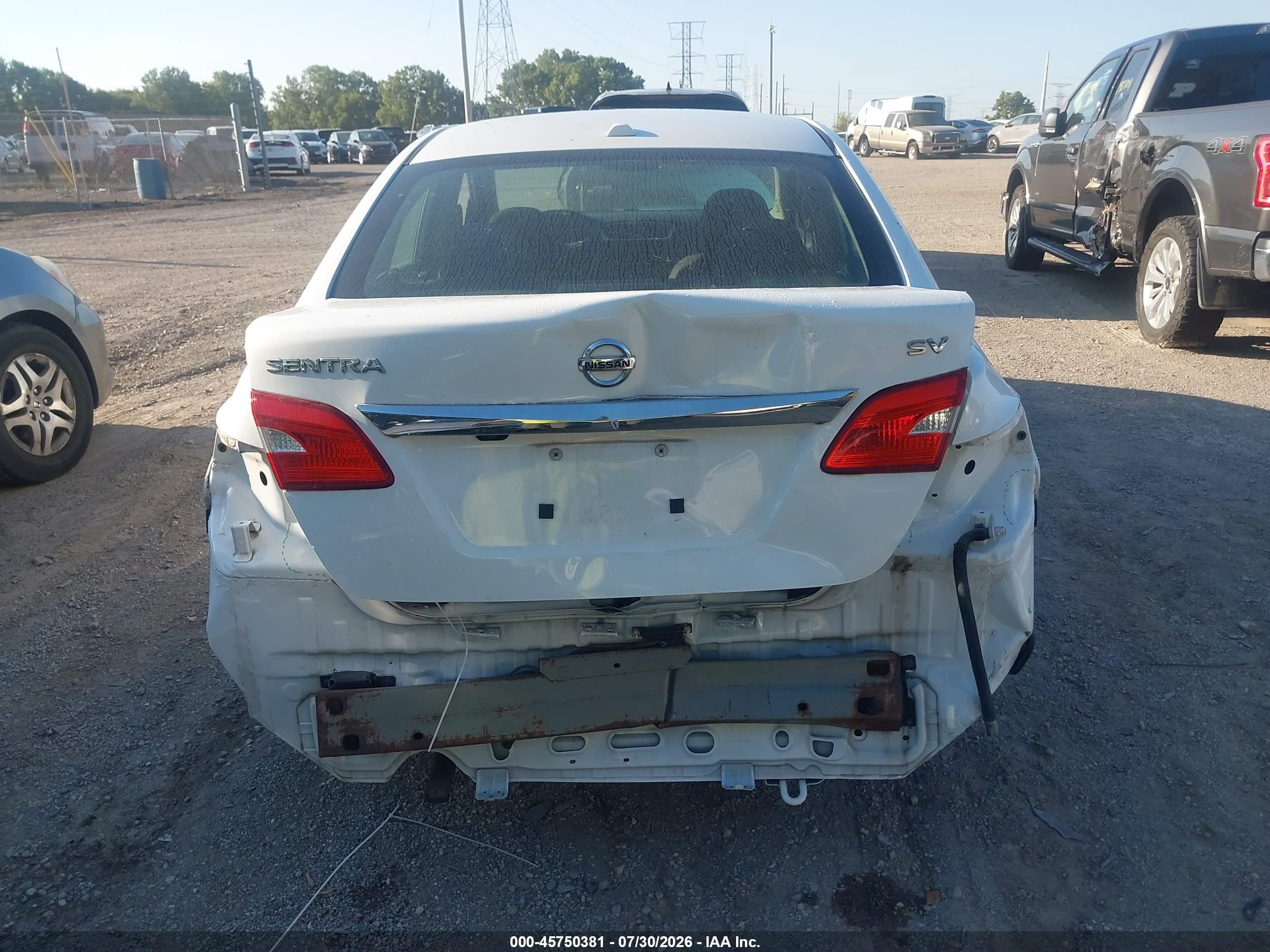 2019 Nissan Sentra Sv White vin: 3N1AB7AP0KY313385