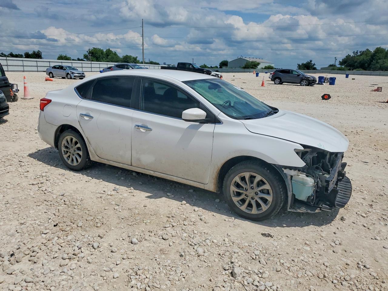 2019 Nissan Sentra Sv White vin: 3N1AB7AP0KY348315