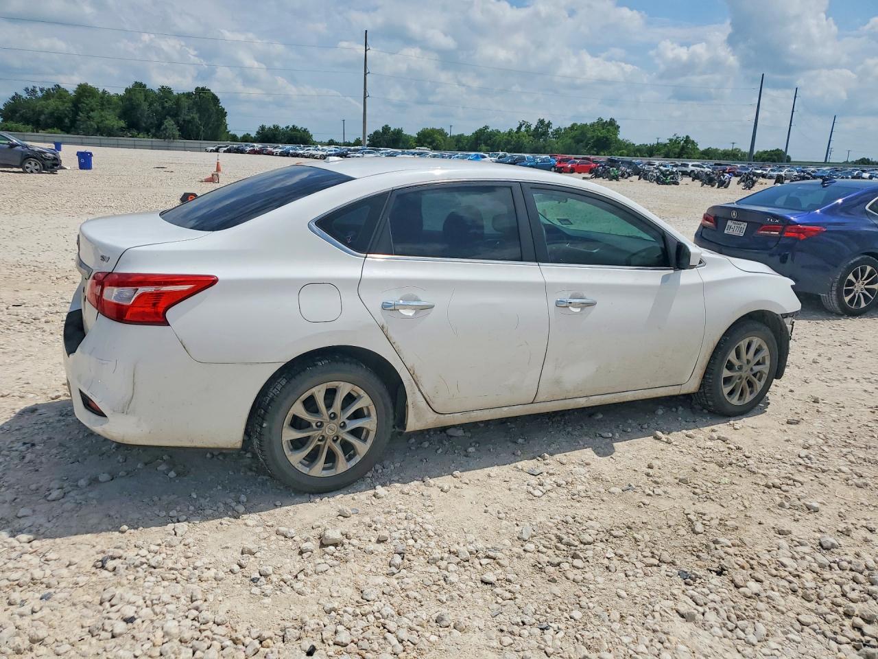 2019 Nissan Sentra Sv White vin: 3N1AB7AP0KY348315