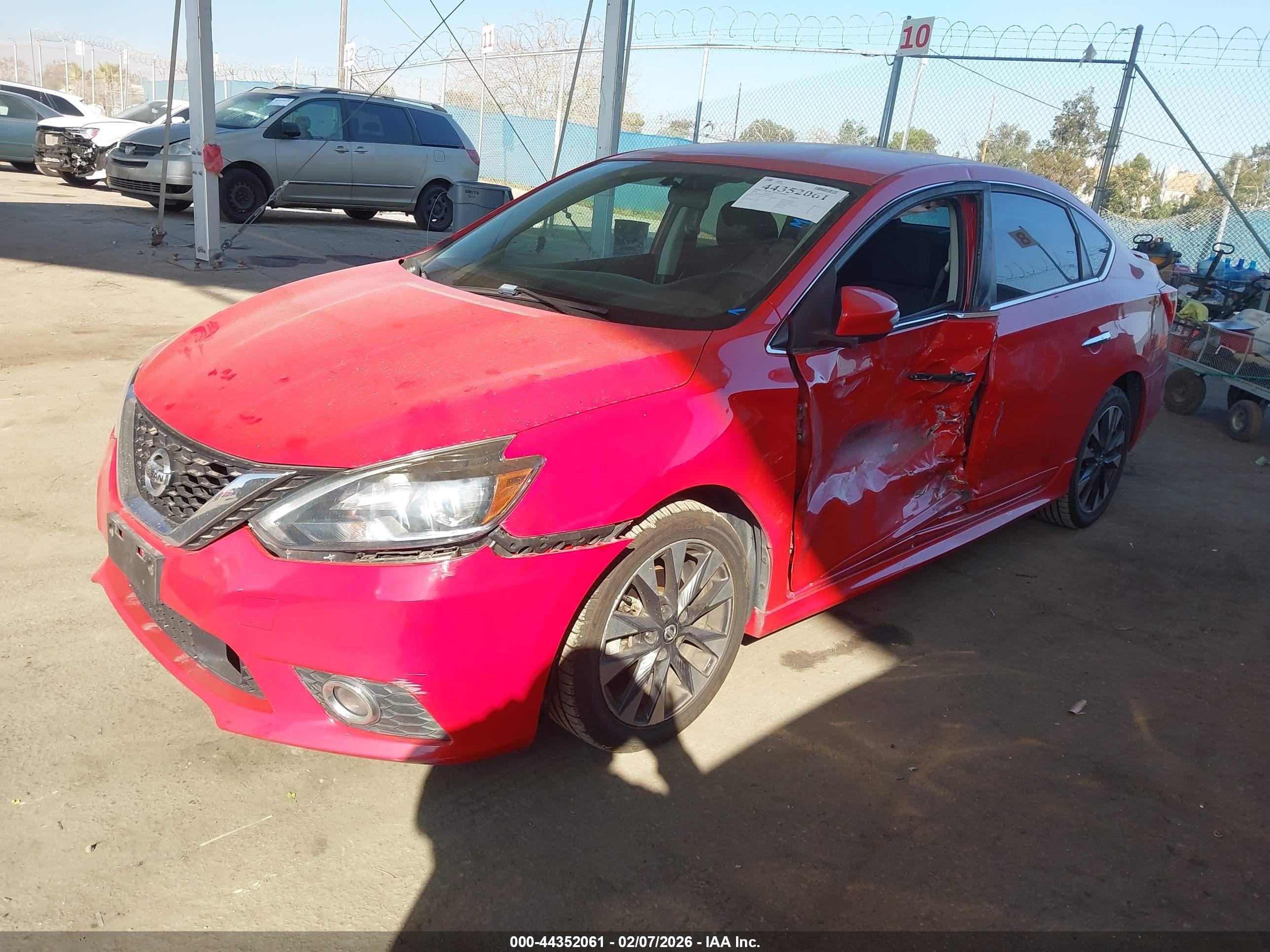 2019 Nissan Sentra Sr Red vin: 3N1AB7AP0KY408237