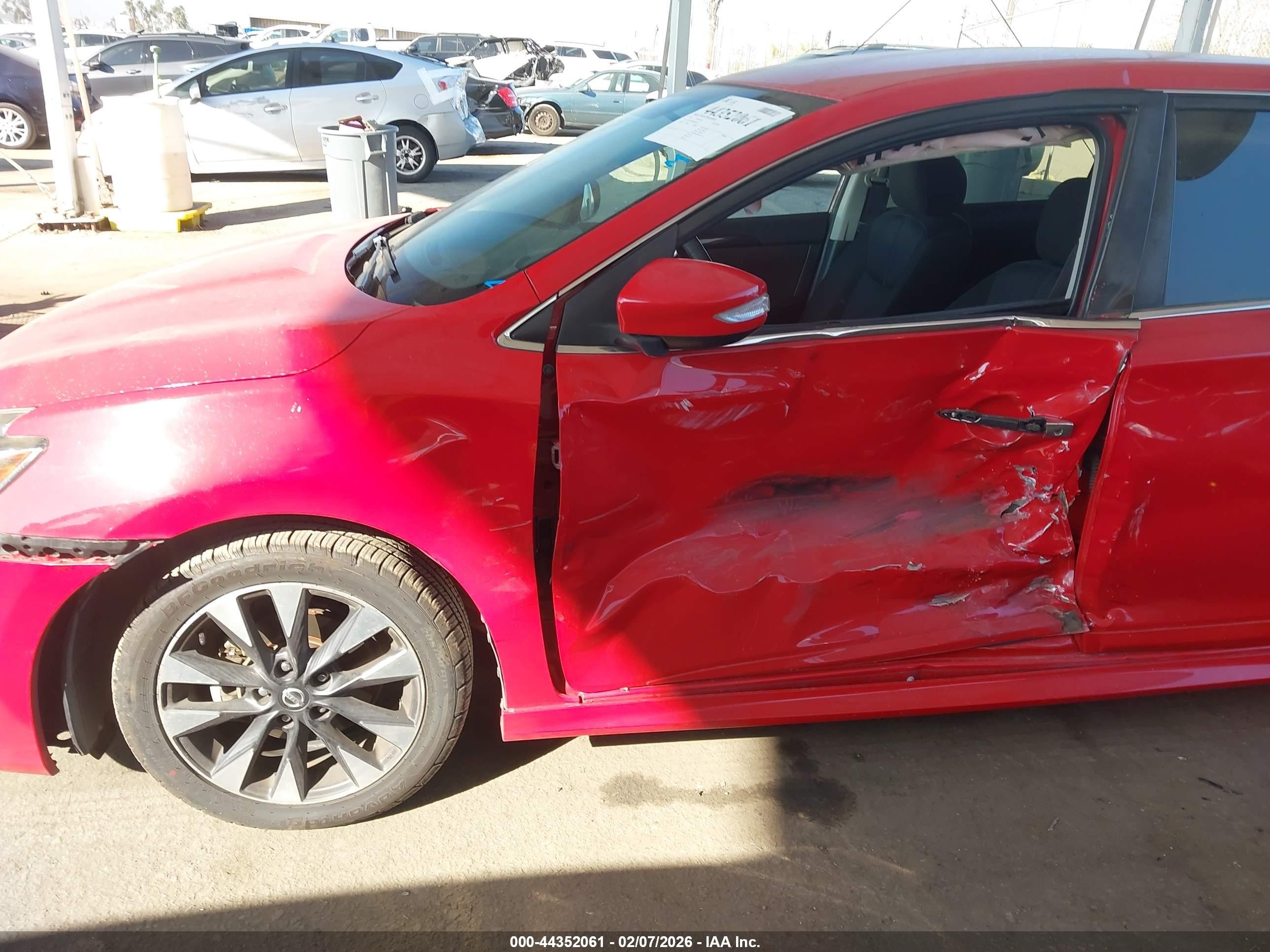 2019 Nissan Sentra Sr Red vin: 3N1AB7AP0KY408237