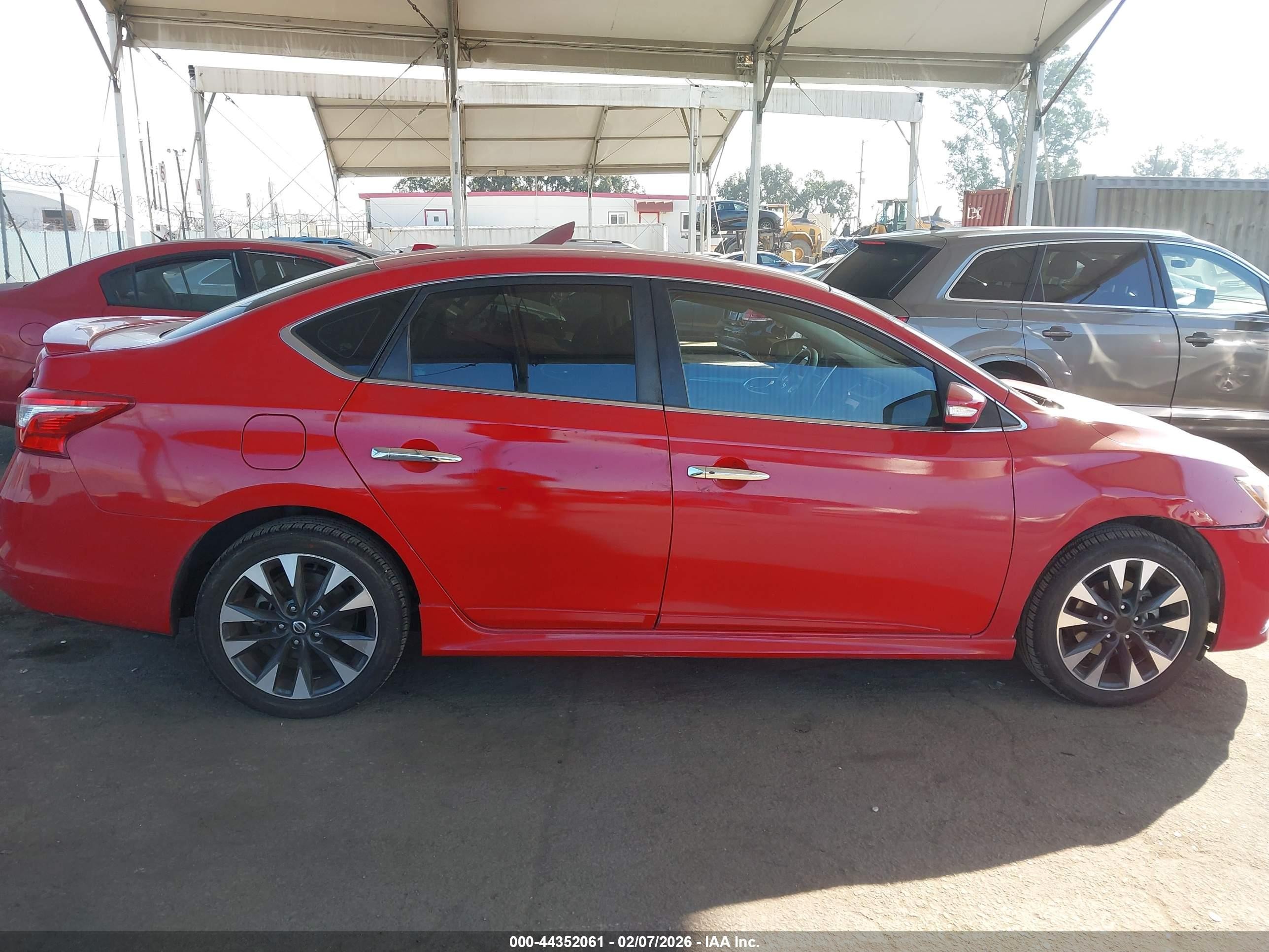 2019 Nissan Sentra Sr Red vin: 3N1AB7AP0KY408237
