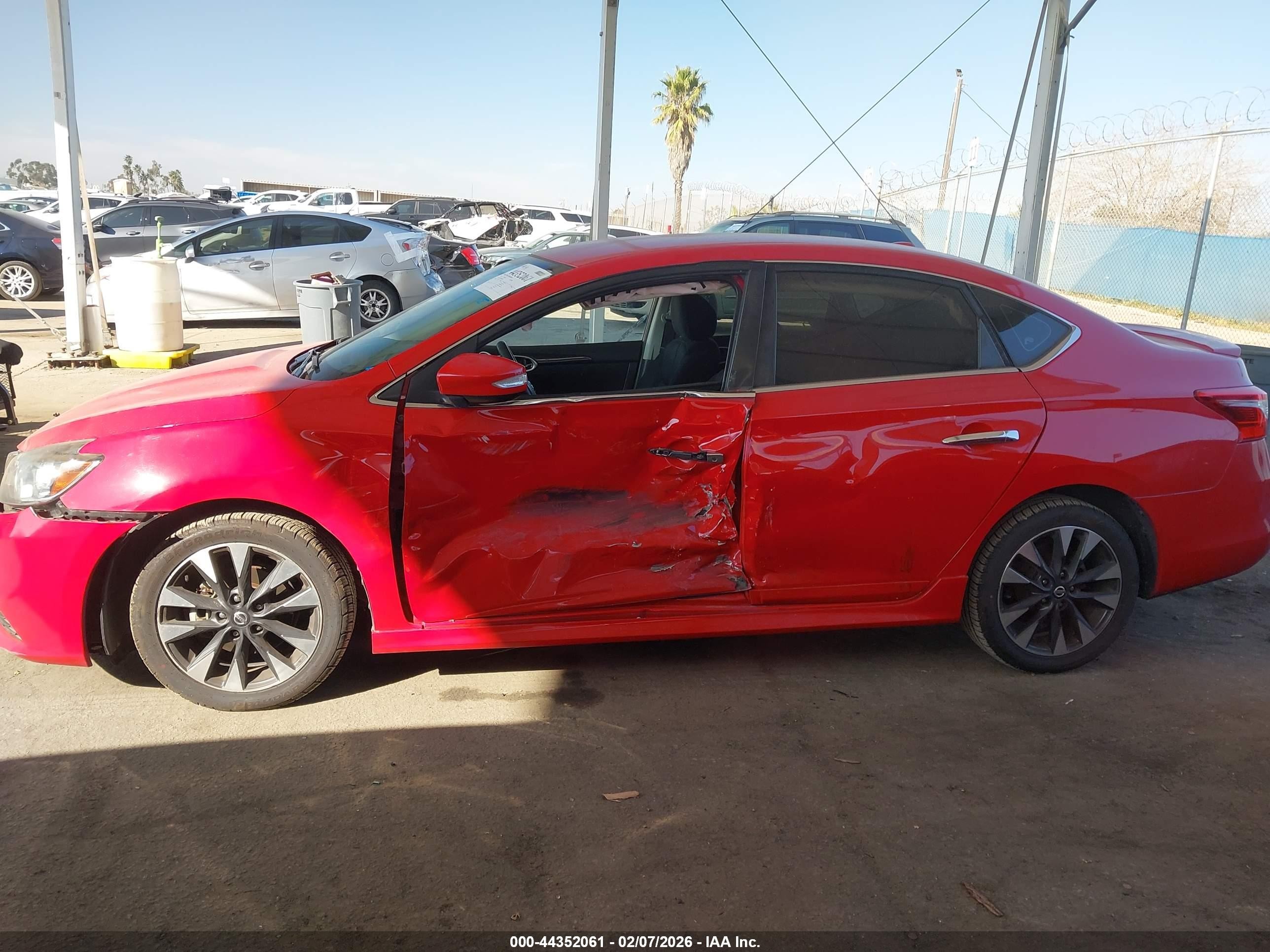 2019 Nissan Sentra Sr Red vin: 3N1AB7AP0KY408237