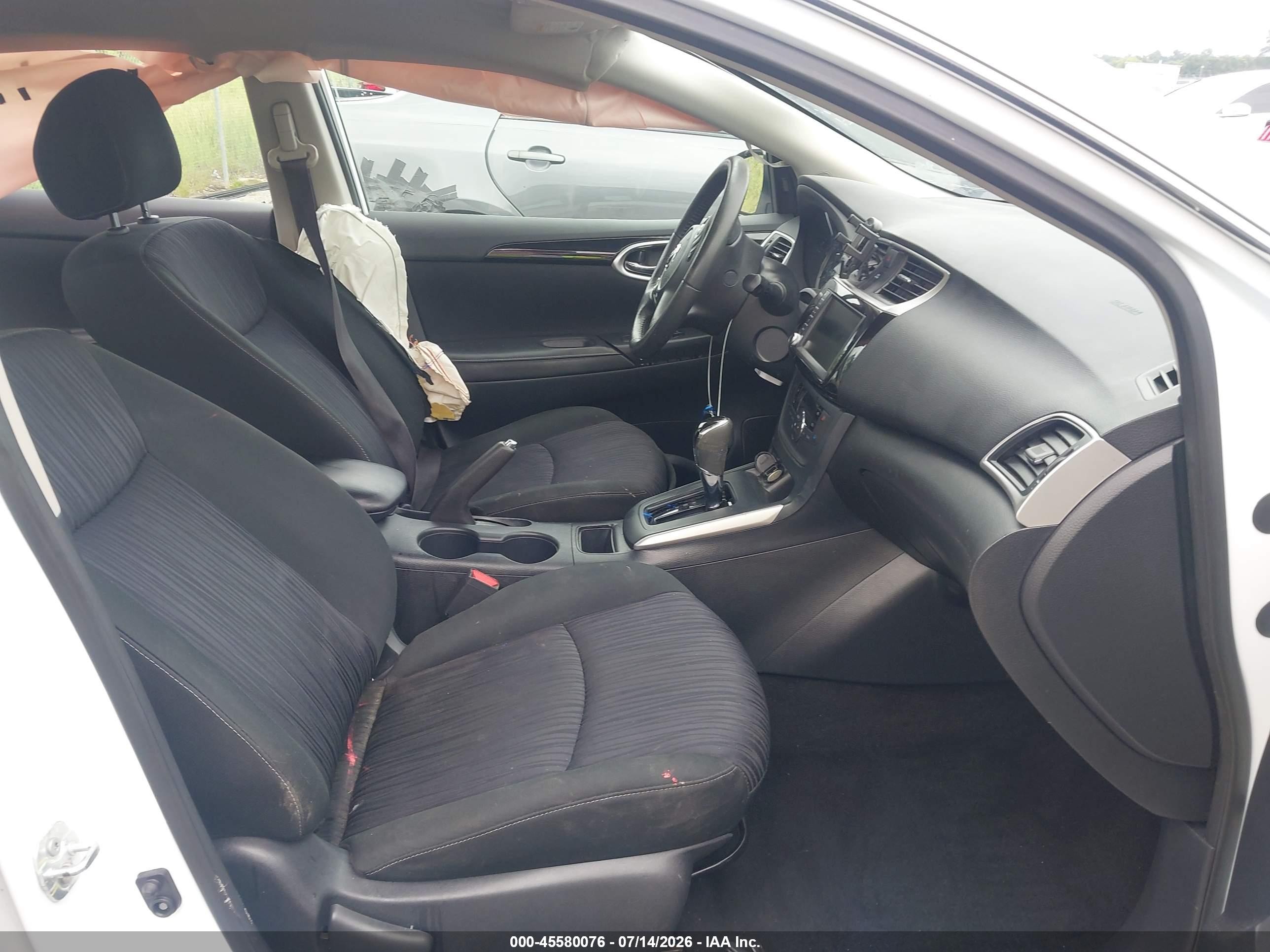 2019 Nissan Sentra Sv White vin: 3N1AB7AP0KY423742