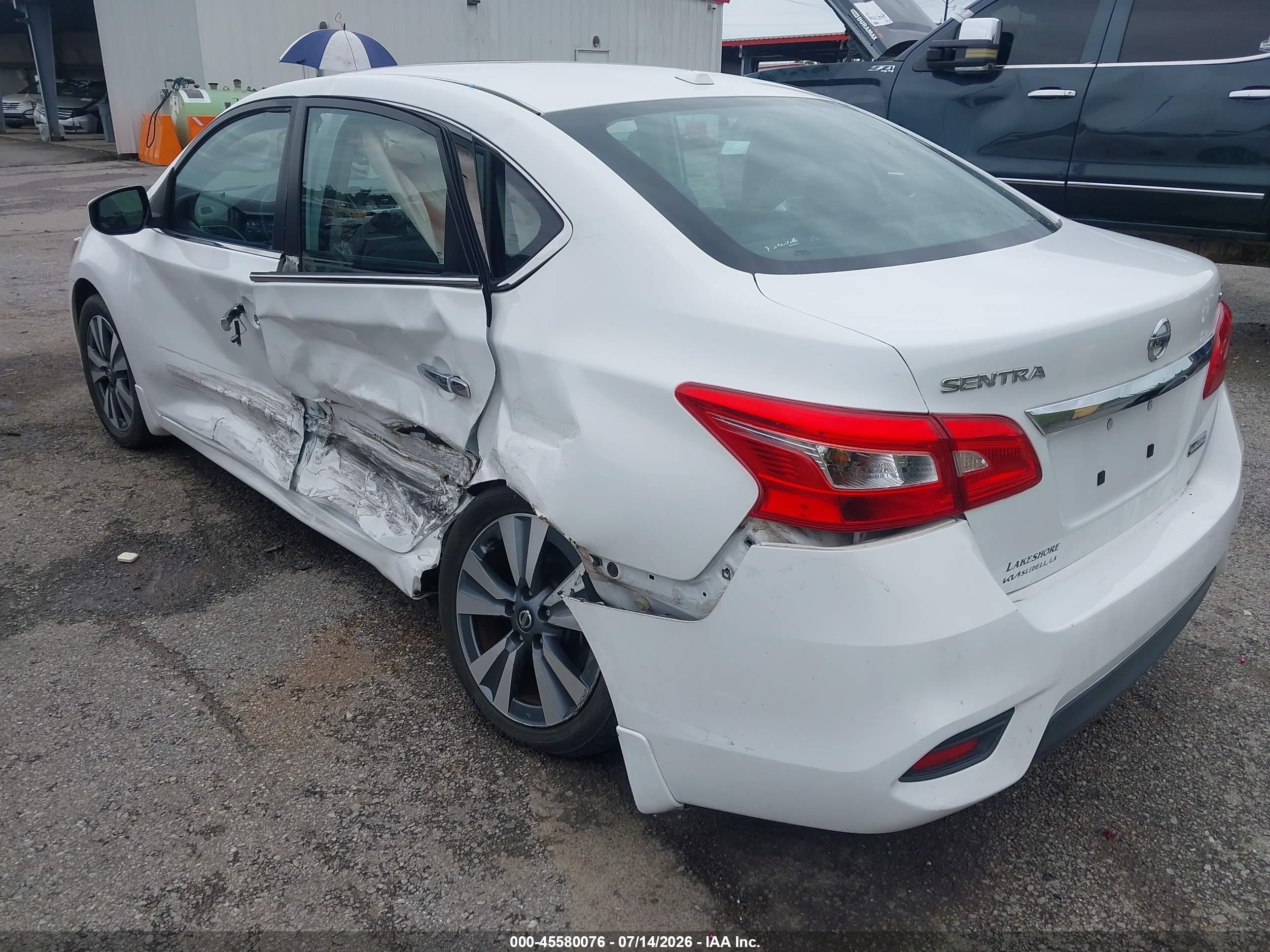 2019 Nissan Sentra Sv White vin: 3N1AB7AP0KY423742