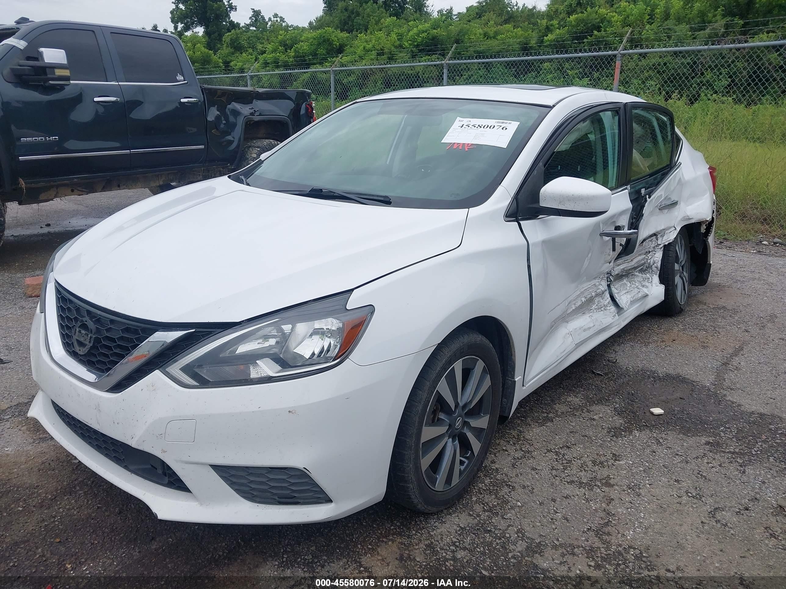 2019 Nissan Sentra Sv White vin: 3N1AB7AP0KY423742
