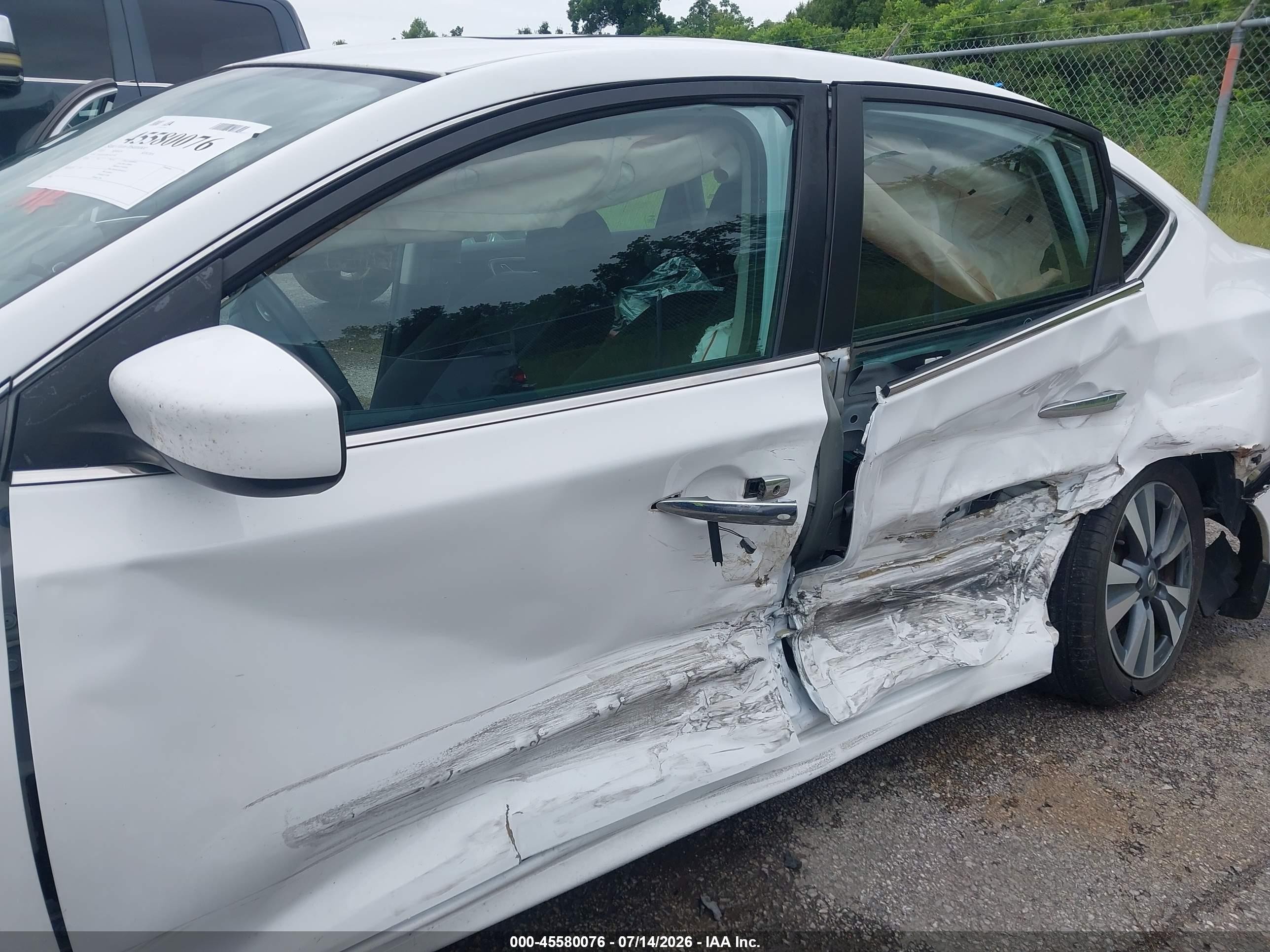 2019 Nissan Sentra Sv White vin: 3N1AB7AP0KY423742