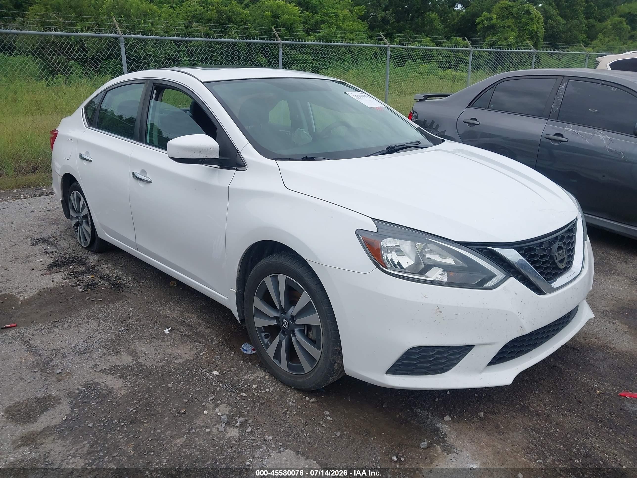 2019 Nissan Sentra Sv White vin: 3N1AB7AP0KY423742