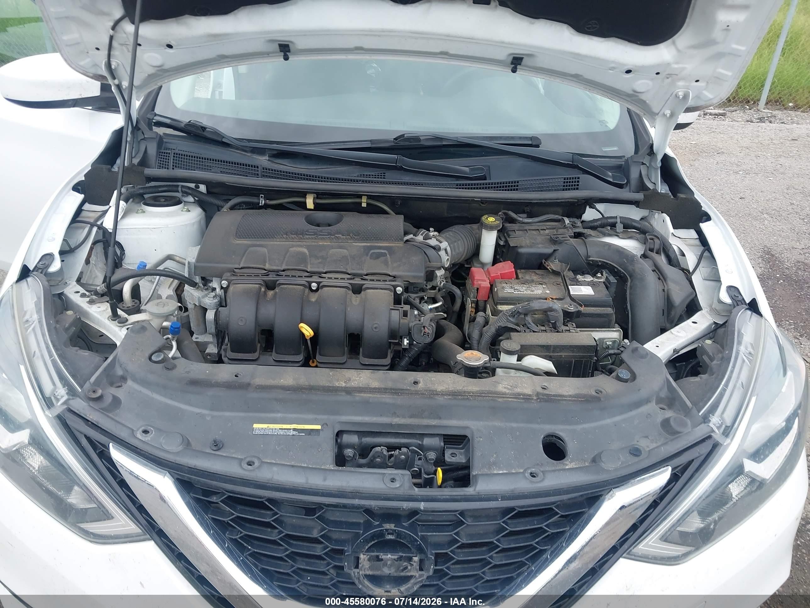 2019 Nissan Sentra Sv White vin: 3N1AB7AP0KY423742